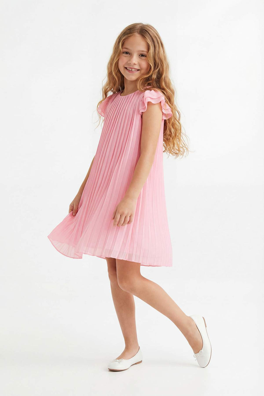 Girls' Pink Chiffon Dress
