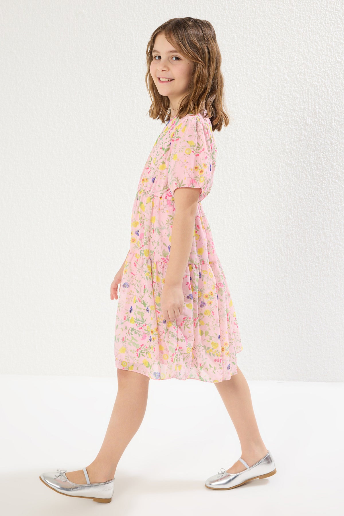 Girls' Pink Floral Mini Me Mother-Daughter Dress