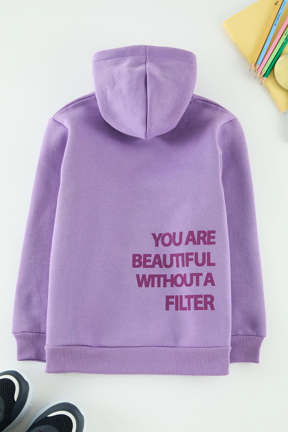 Girls' Lilac Fleece-Lined Mini Me Sweatshirt