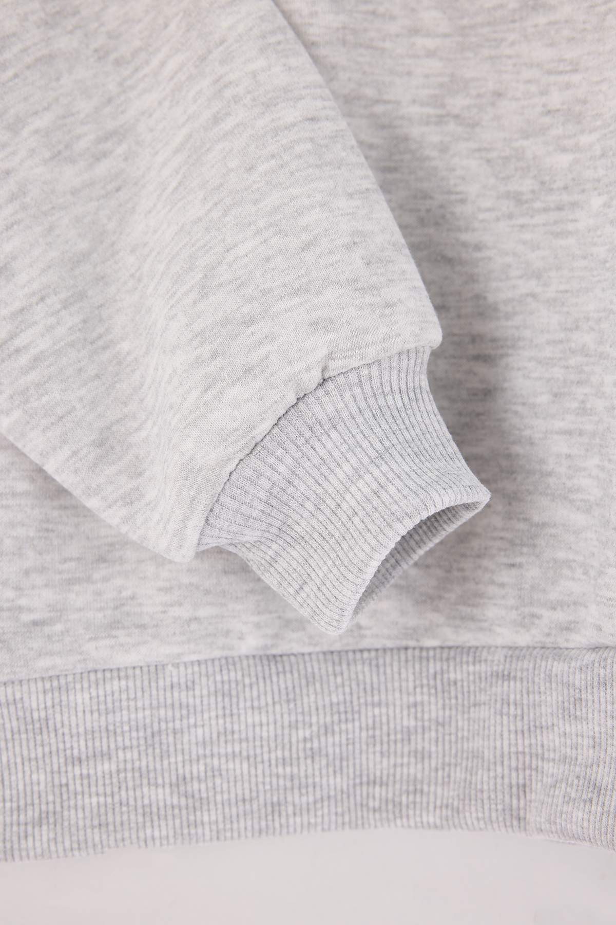 Girls' Snow-Marl Printed Thick Sweatshirt