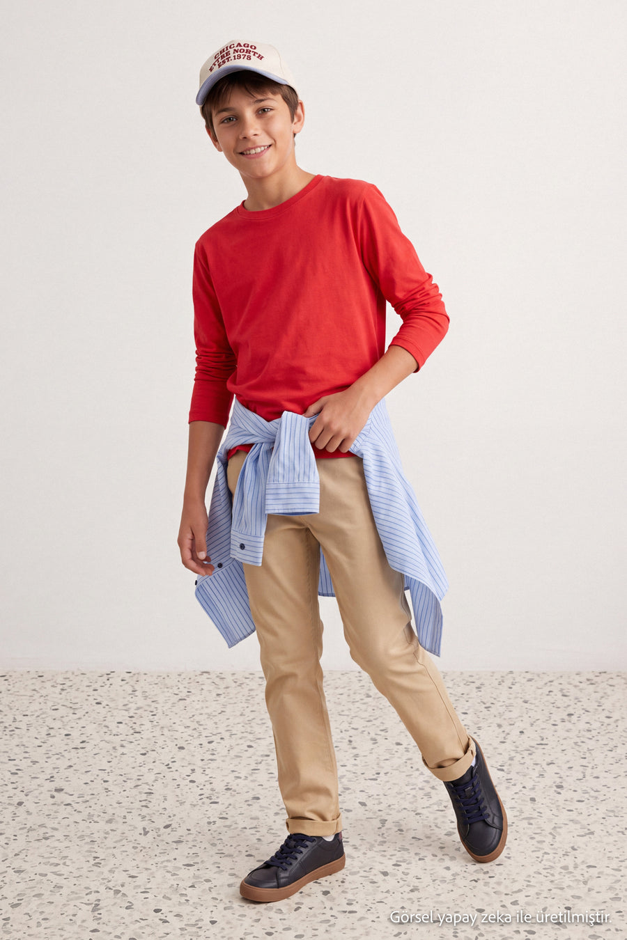 Boys' Cotton Crew-Neck School T-Shirt