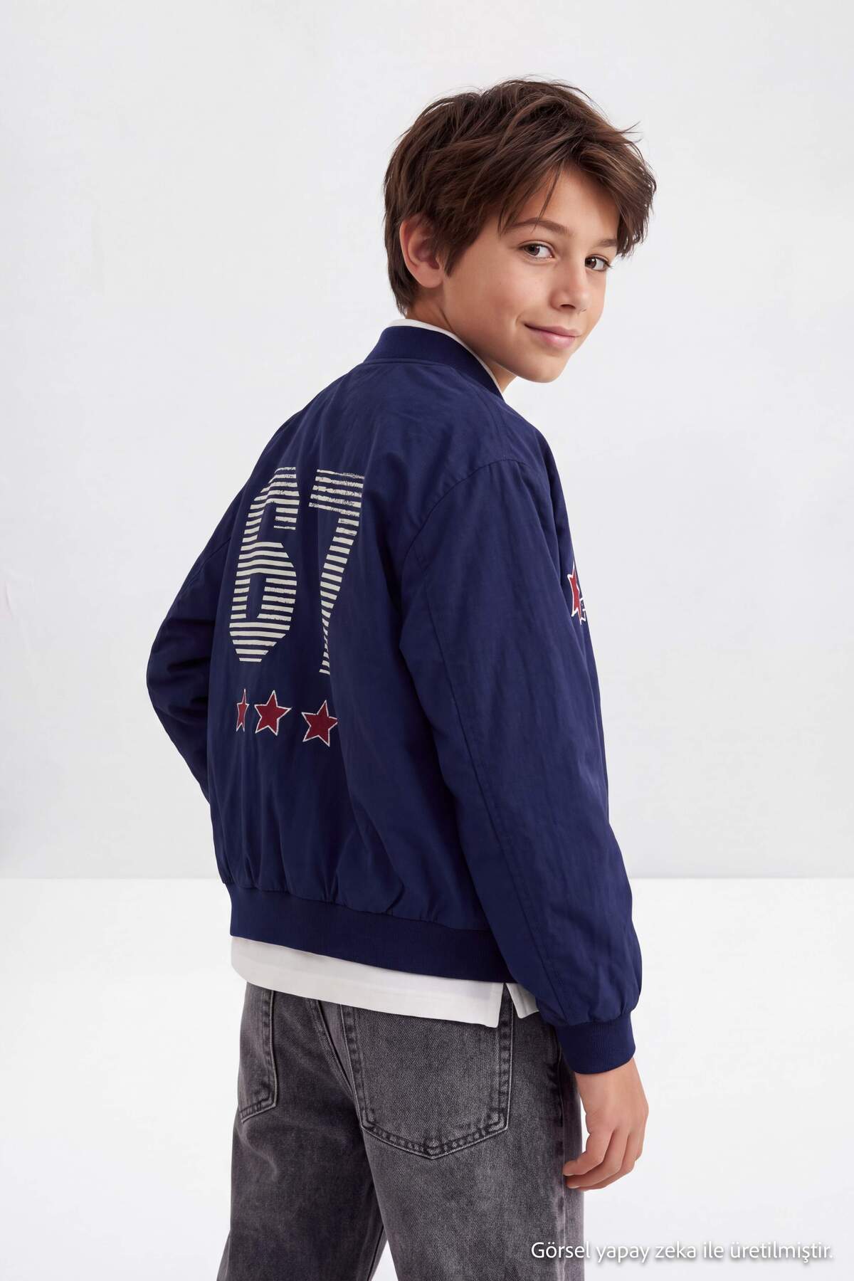 Boys' Navy Coat