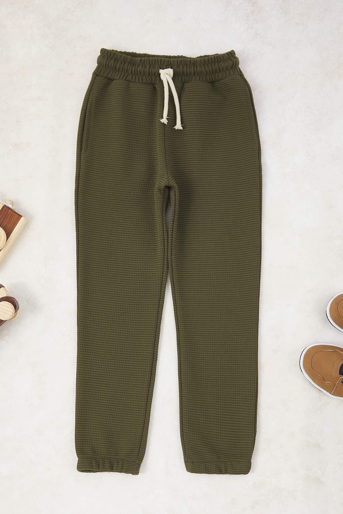Boys' Stone & Brown 2-Pack Textured Joggers
