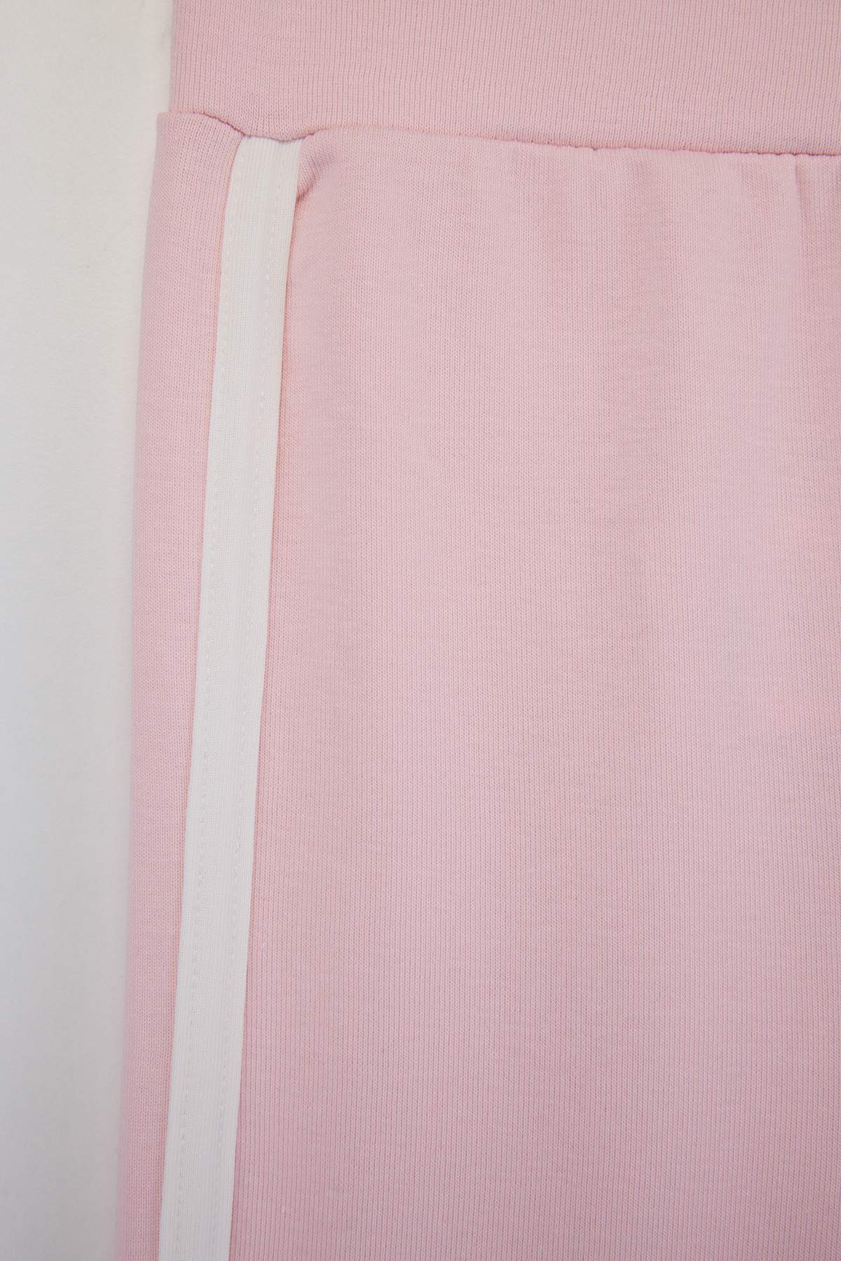 Girls' Piped Stretch Cotton Wide-Leg Trousers