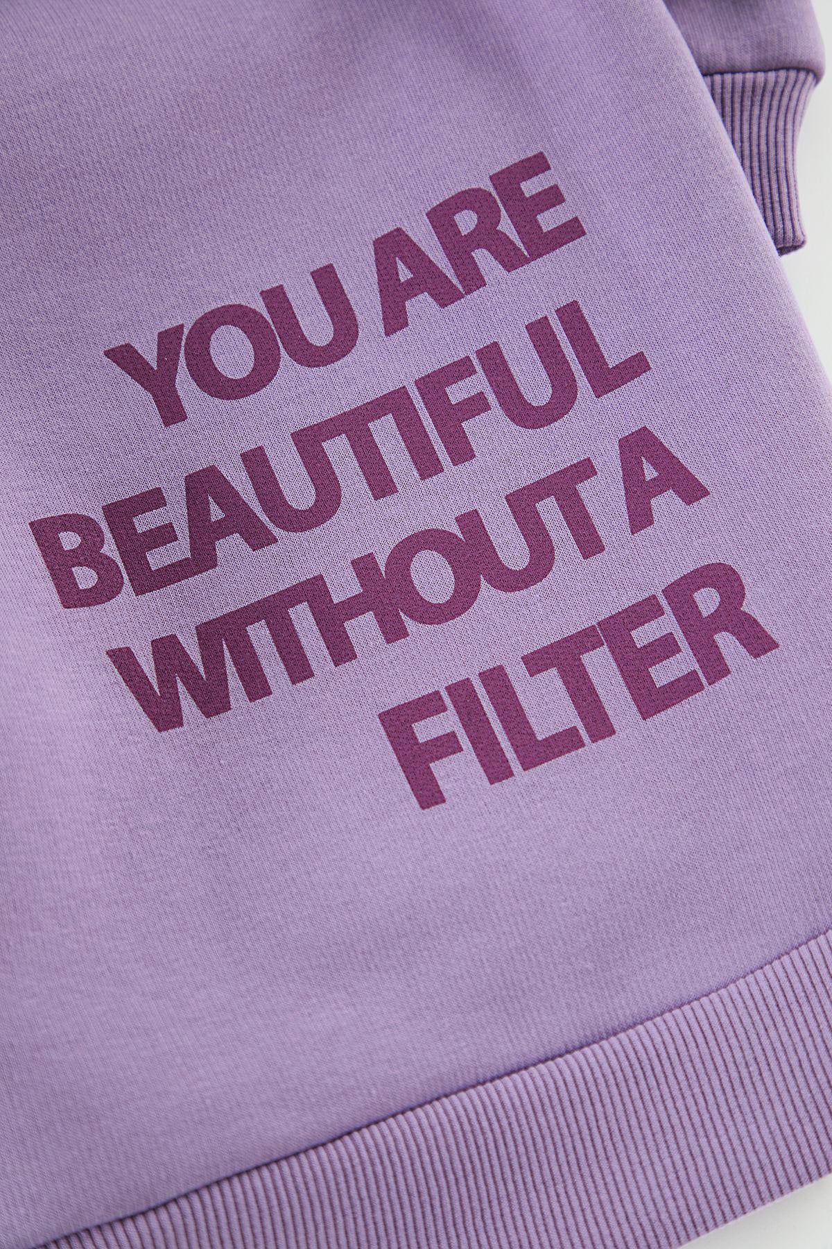 Girls' Lilac Fleece-Lined Mini Me Sweatshirt