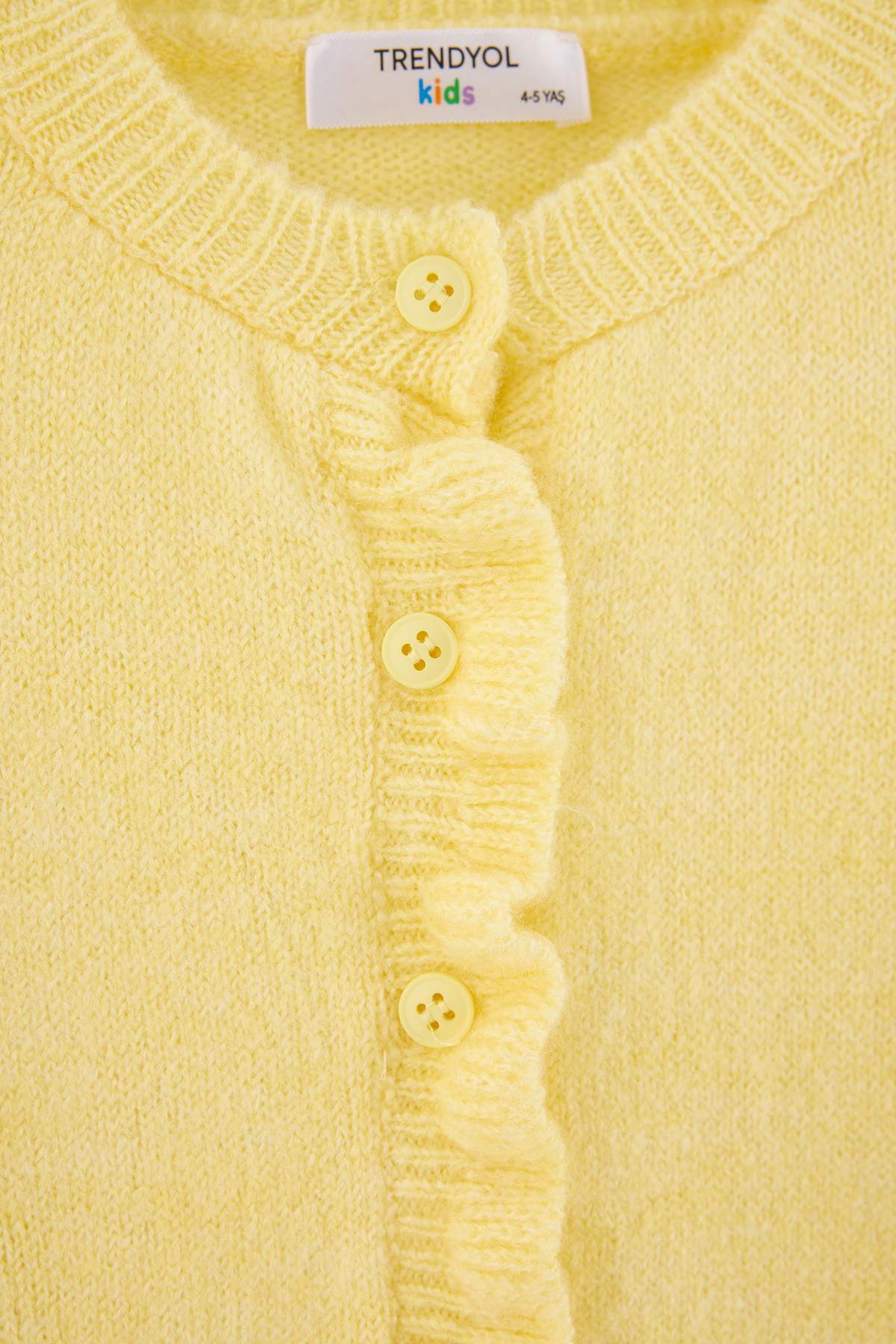 Girls' Ruffle-Detail Knit Cardigan