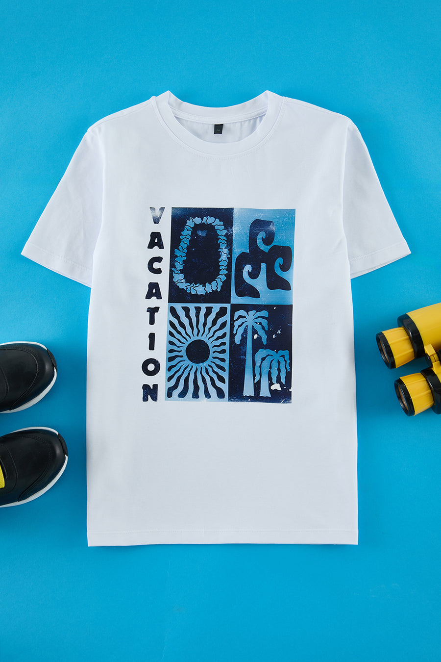 Boys' Ecru Slogan Cotton T-Shirt