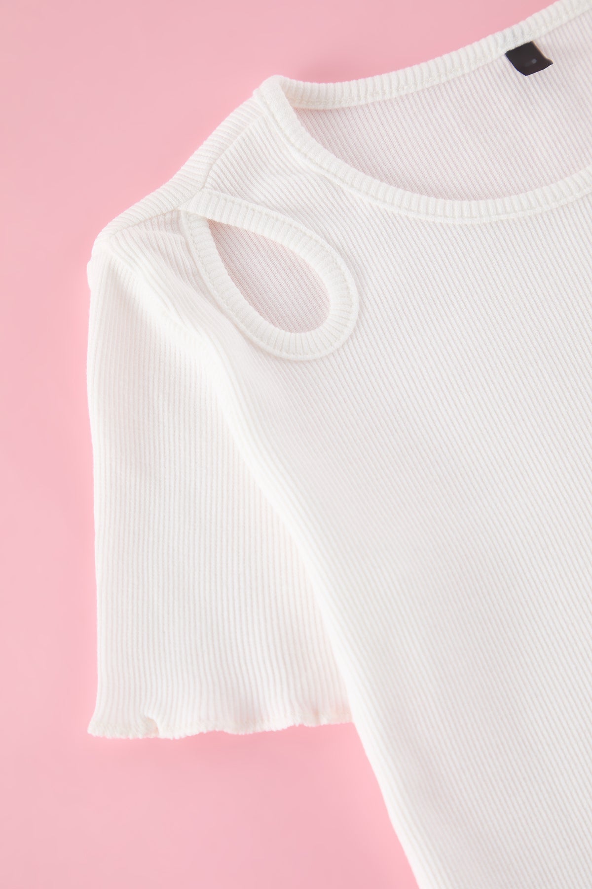 Girls' Cut-Out Detail Cotton T-Shirt