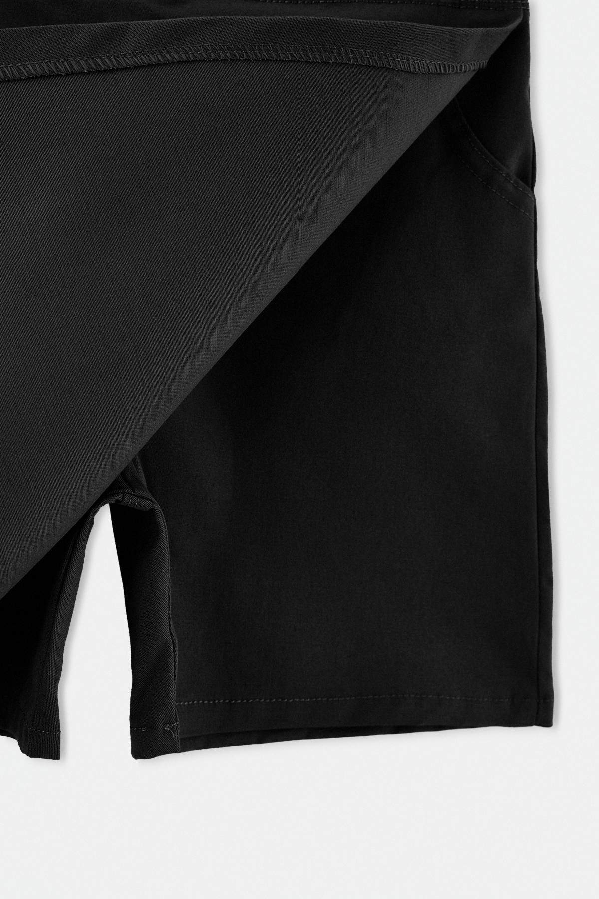 Girls' Cotton Gabardine School Skirt with Elastic Waist