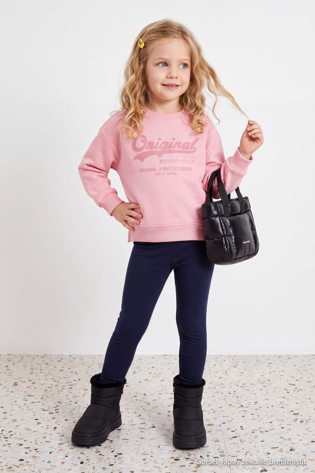 Girls' Mint Fleece-Lined Sweatshirt & Leggings Set