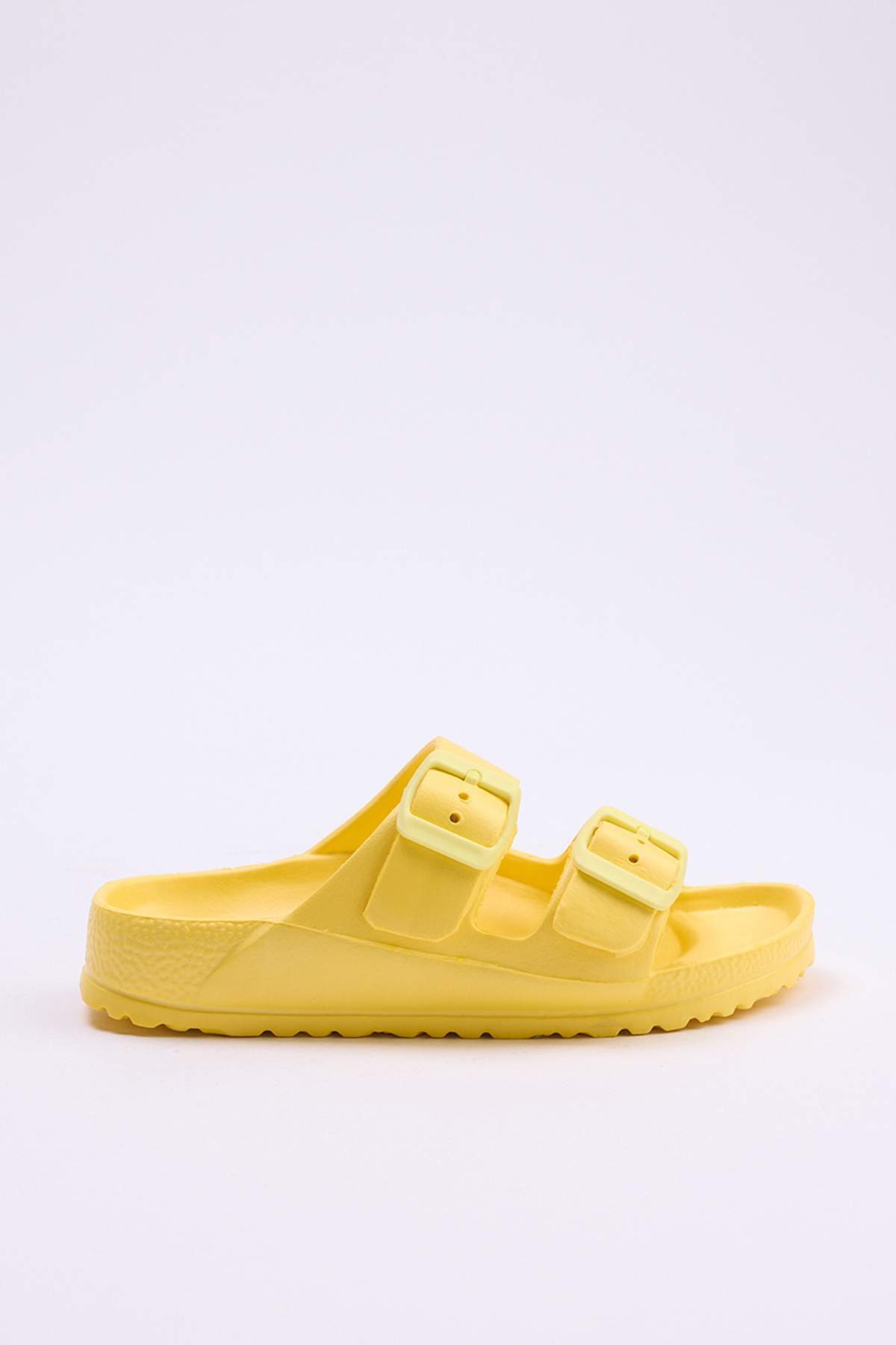 Kids' Yellow Double-Strap Slides