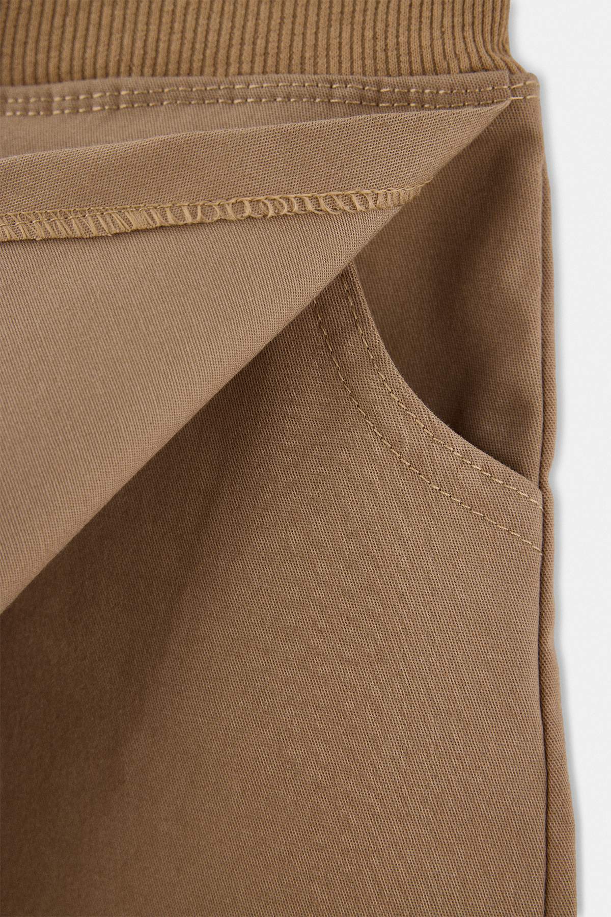 Girls' Cotton Gabardine School Skirt with Elastic Waist