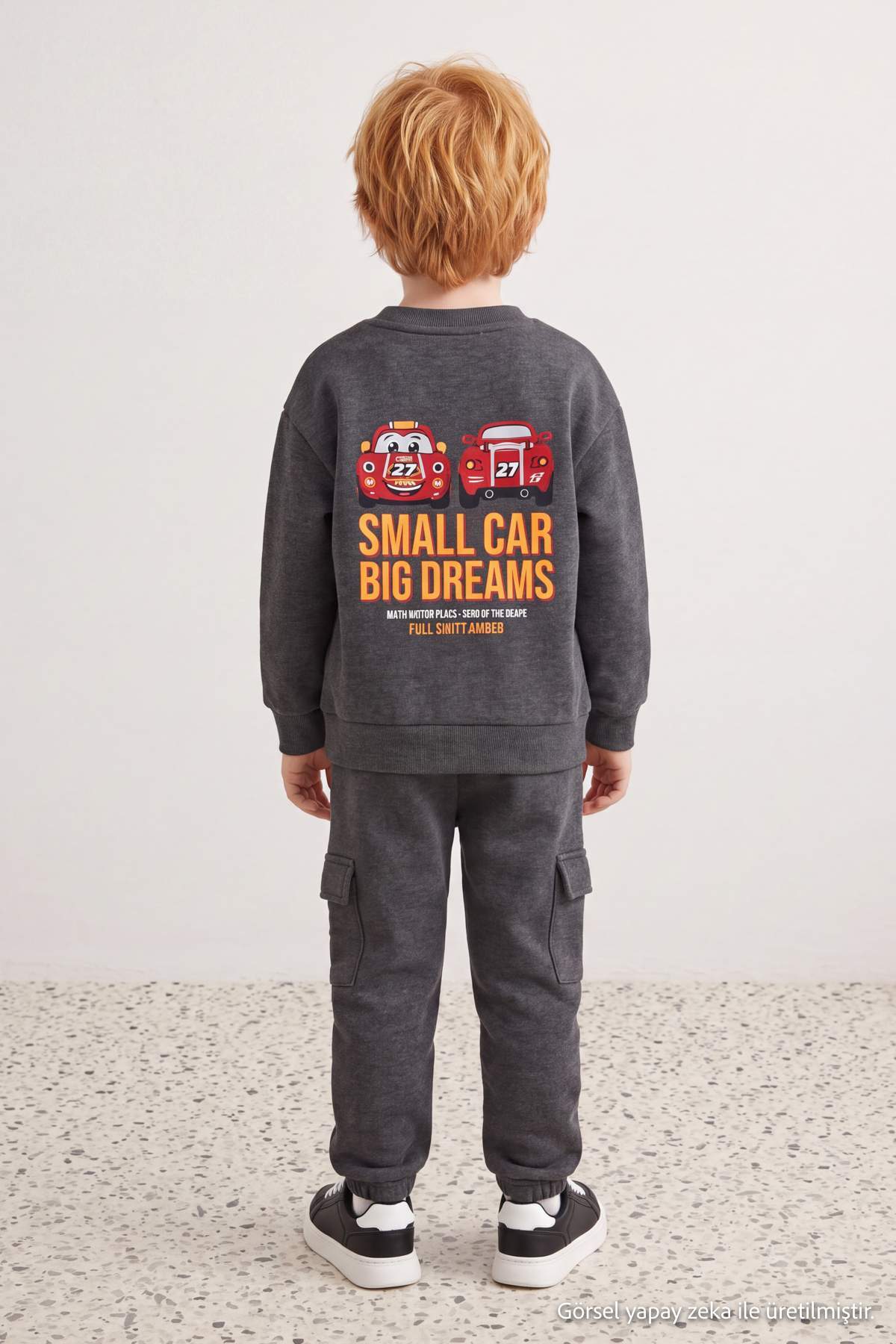 Boys' Grey Badge Sweatshirt & Cargo Jogger Set
