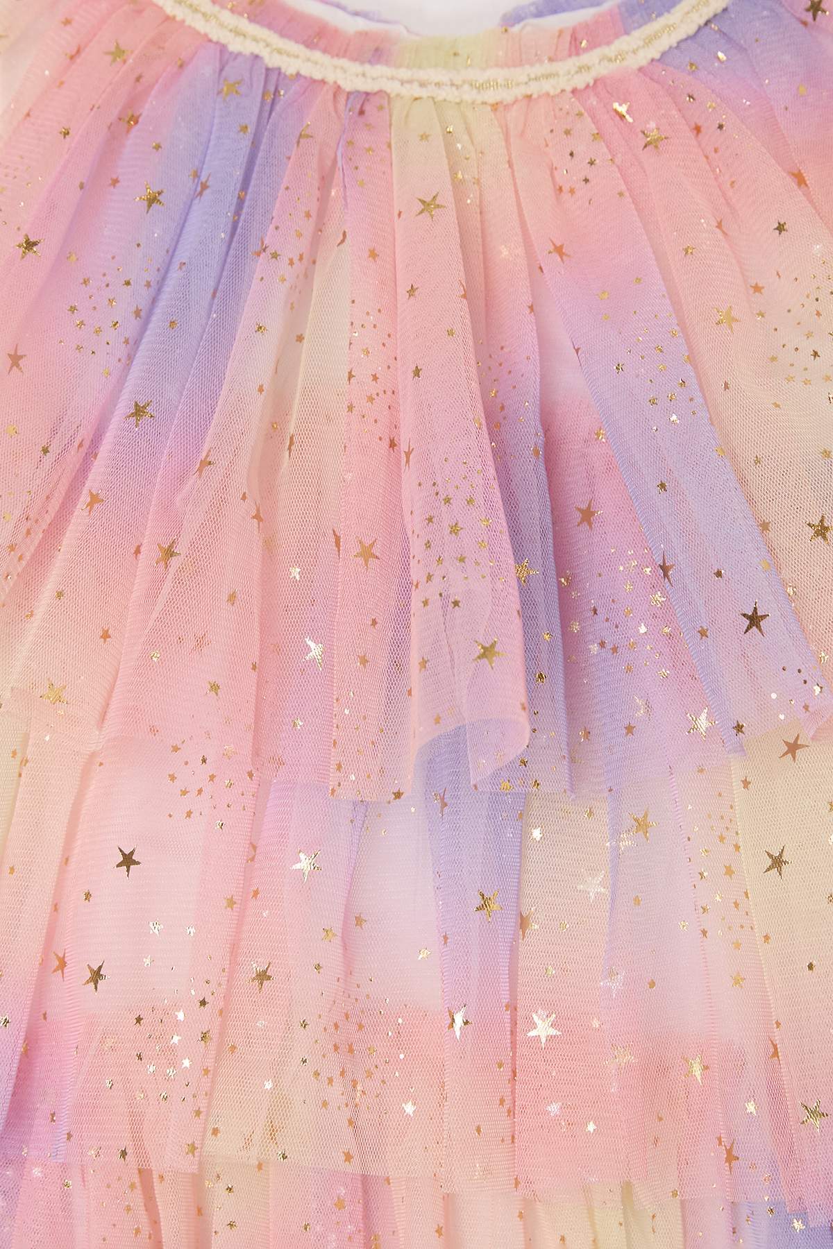 Girls' Tulle-Detail Maxi Dress