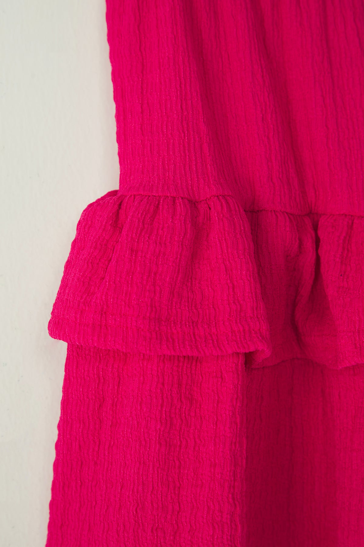 Girls' Fuchsia Ruffled Mini Skirt