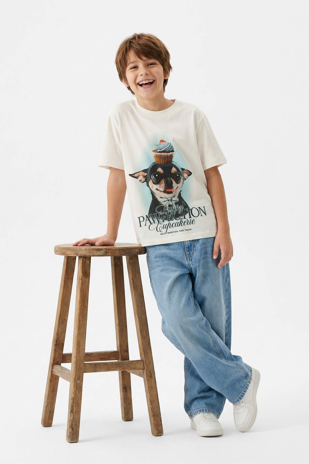 Kids' Cat-Print T-Shirt