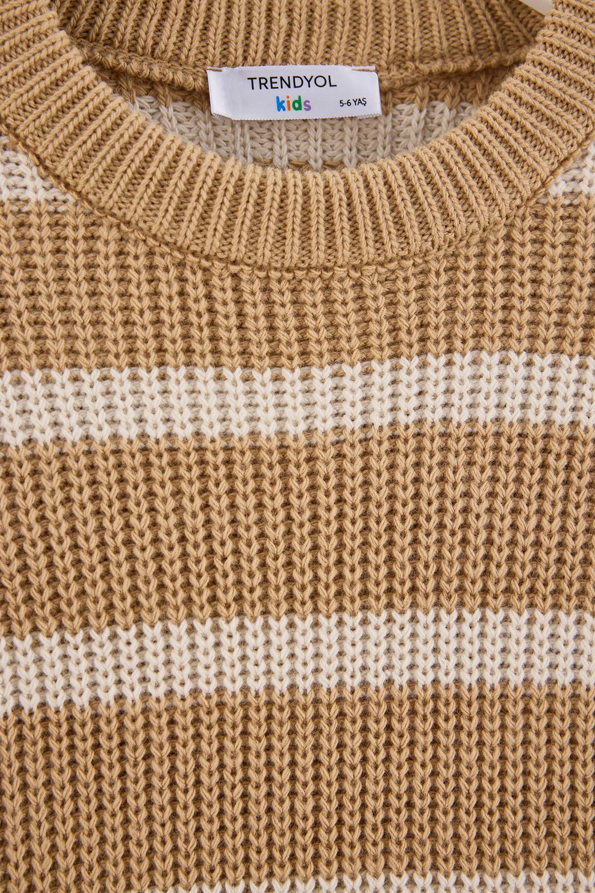 Boys' Beige Crew-Neck Knit Jumper