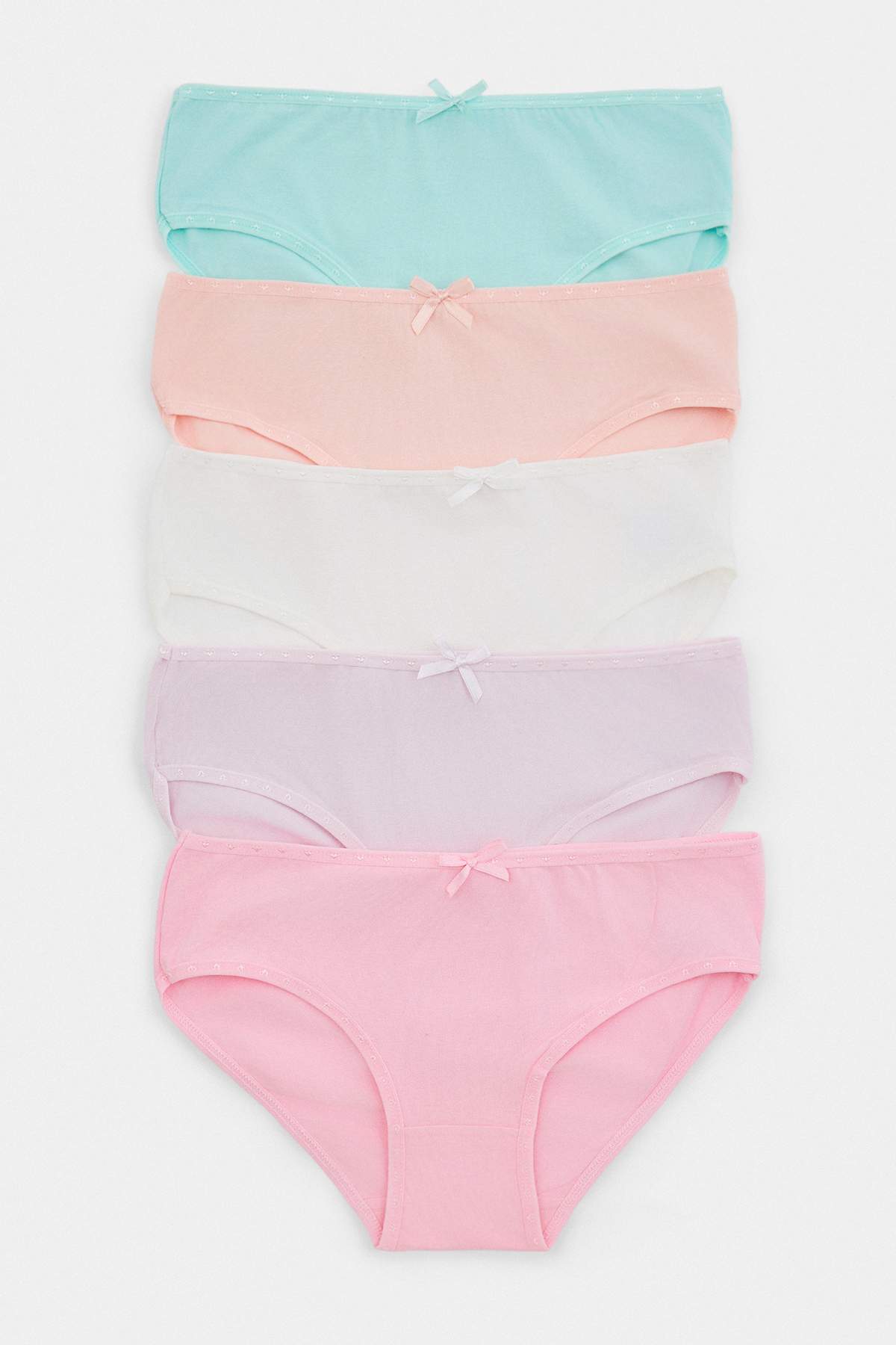 Girls' Pastel Cotton Briefs 5-Pack