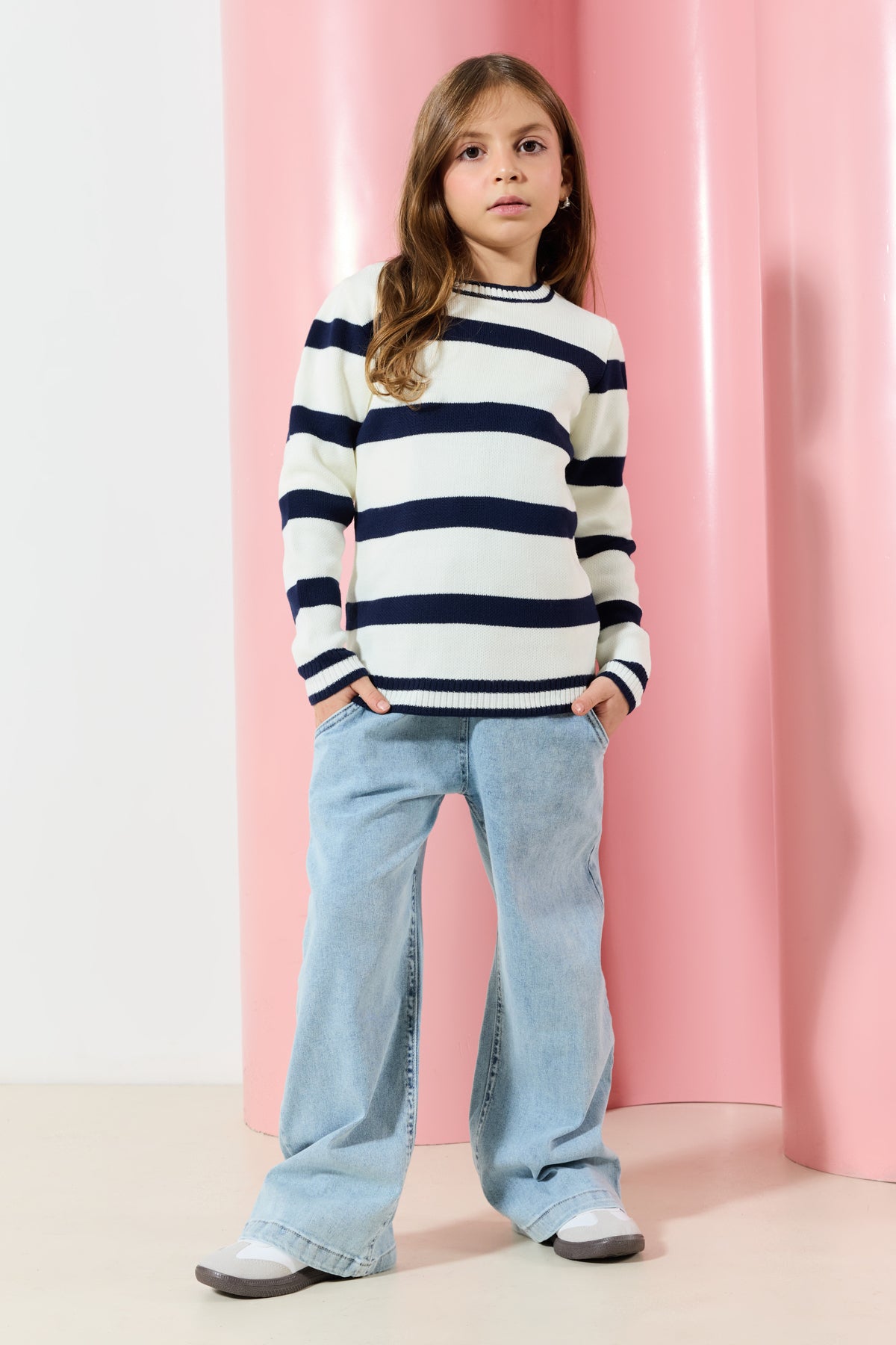 Kids' Navy Striped Mini Me Jumper