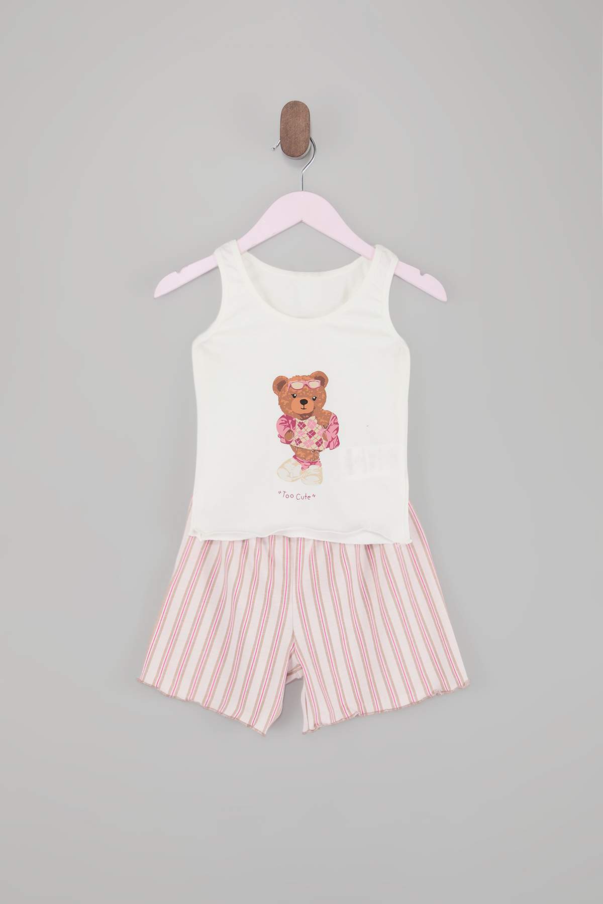 Girls' Strawberry-Print Pyjama Set