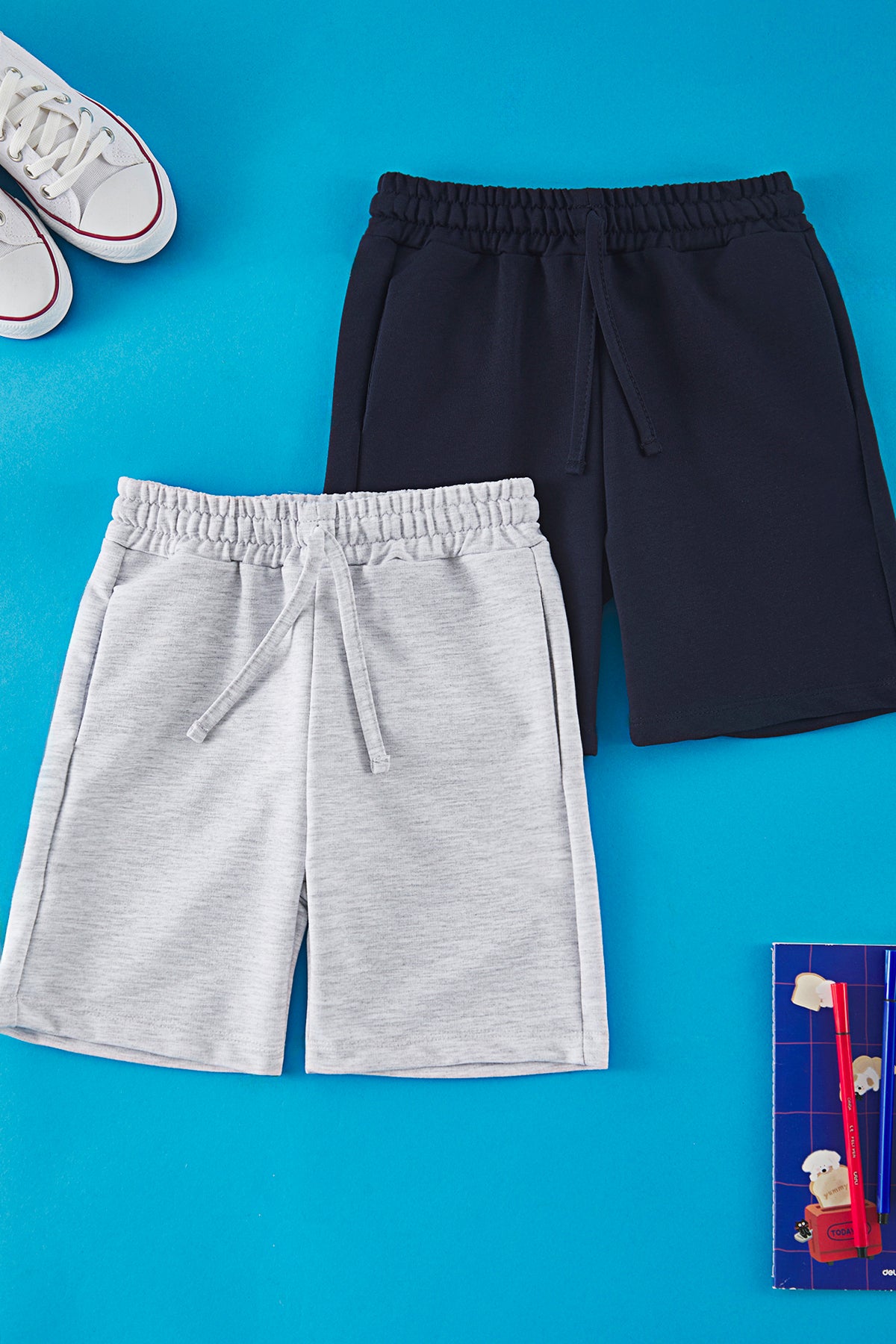 Boys' Basic Cotton Shorts 2-Pack