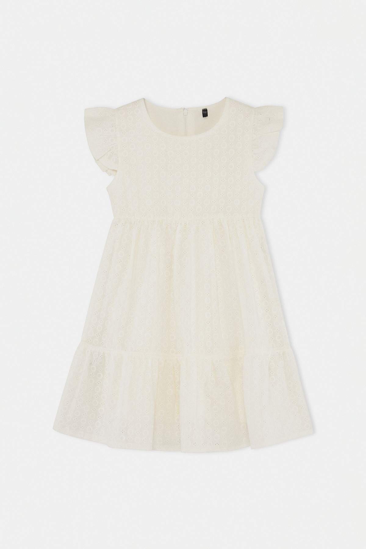 Girls' Cotton Plain Midi Dress