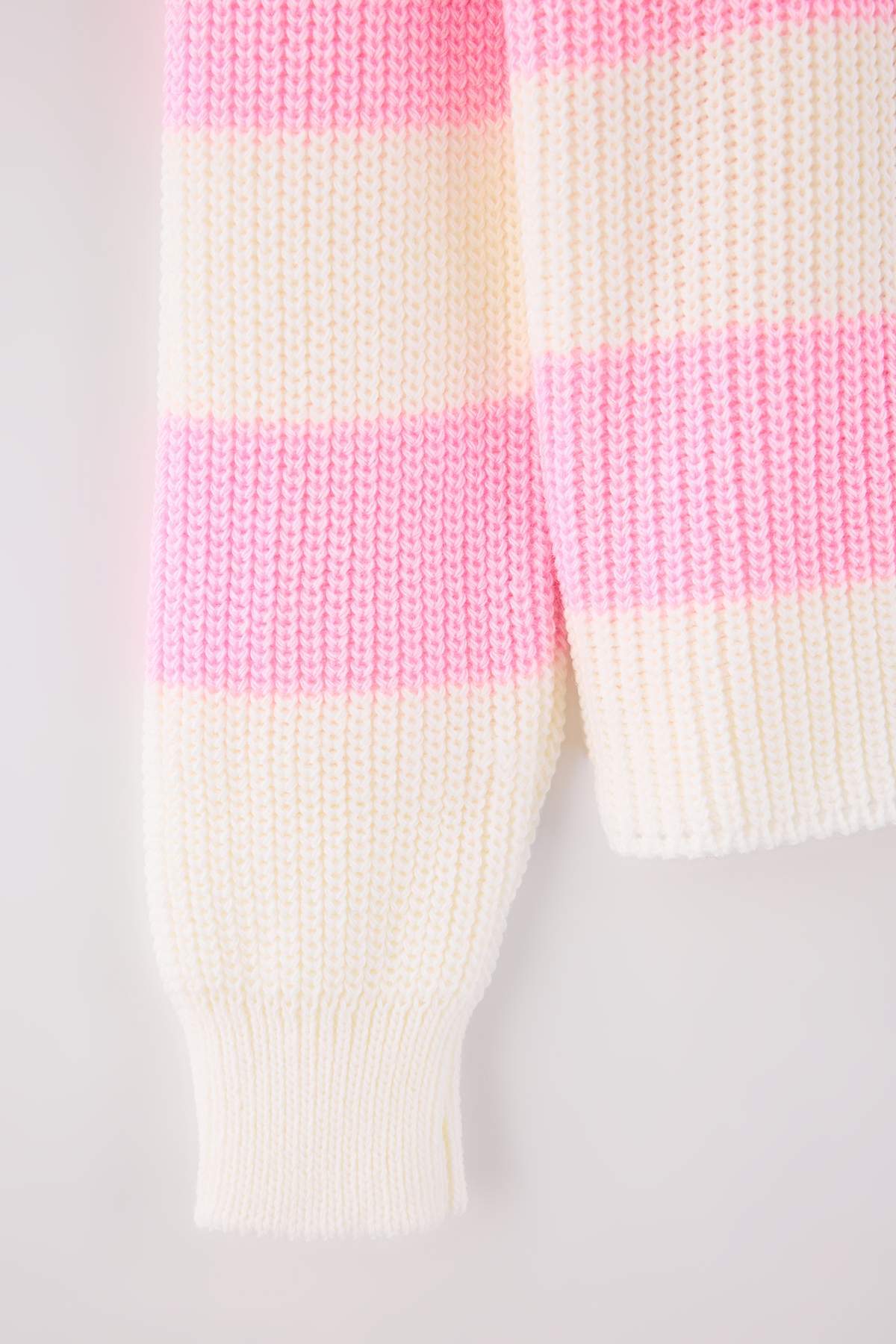 Girls' Striped Crew-Neck Knit Jumper