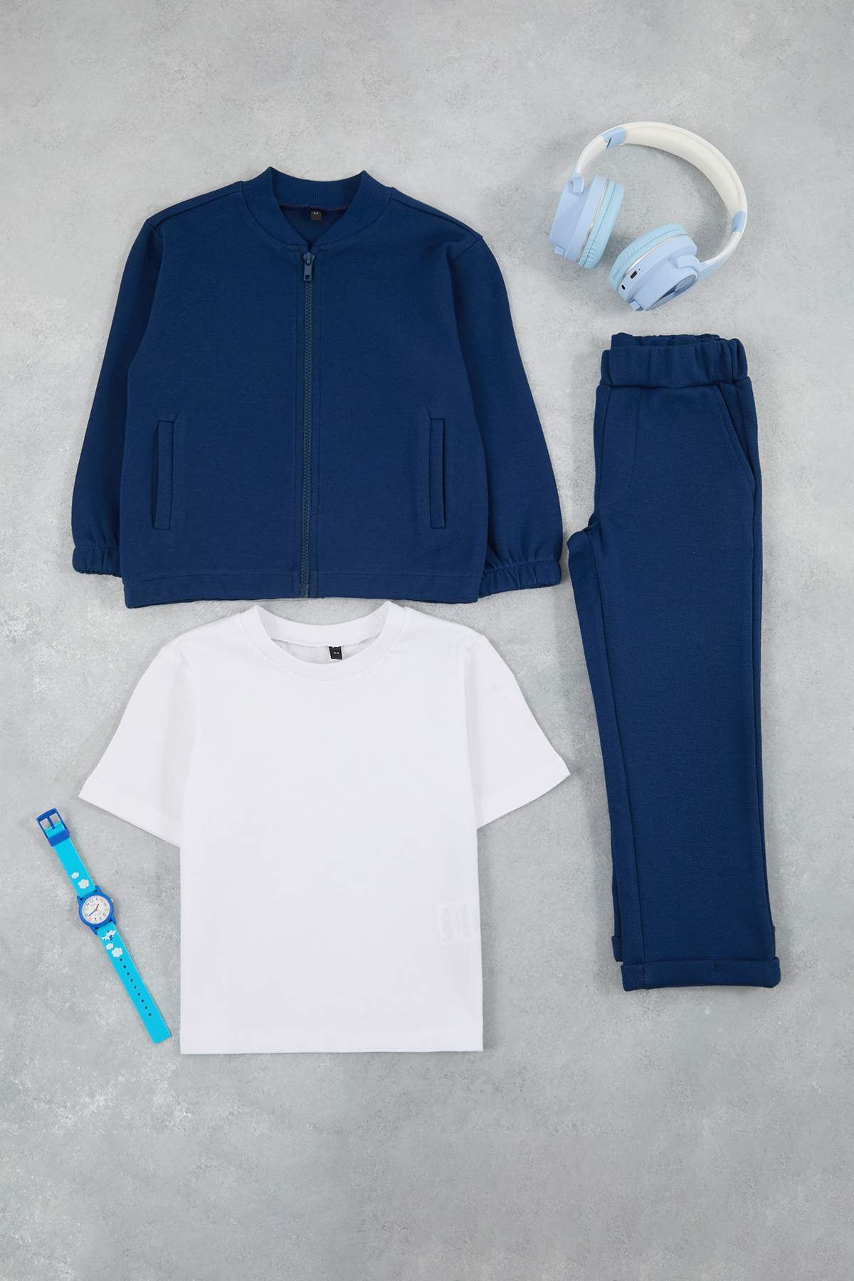 Boys' Indigo Jacket, T-Shirt & Trousers 3-Piece Set