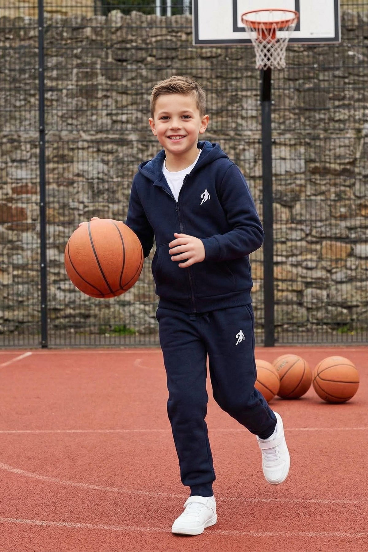 Boys' Grey Marl 3-Piece Printed Set