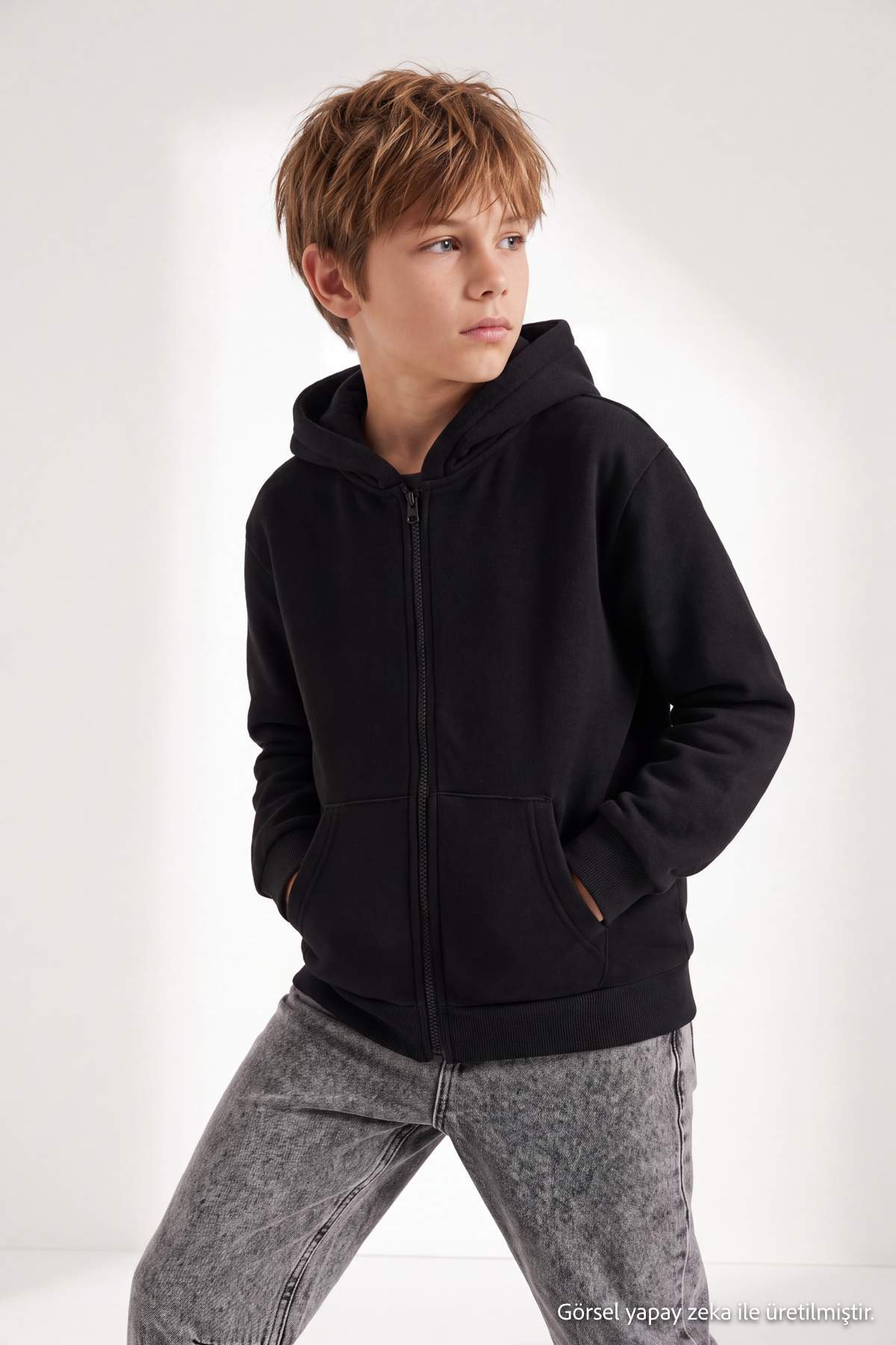 Boys' Hooded Zip-Up Sweatshirt