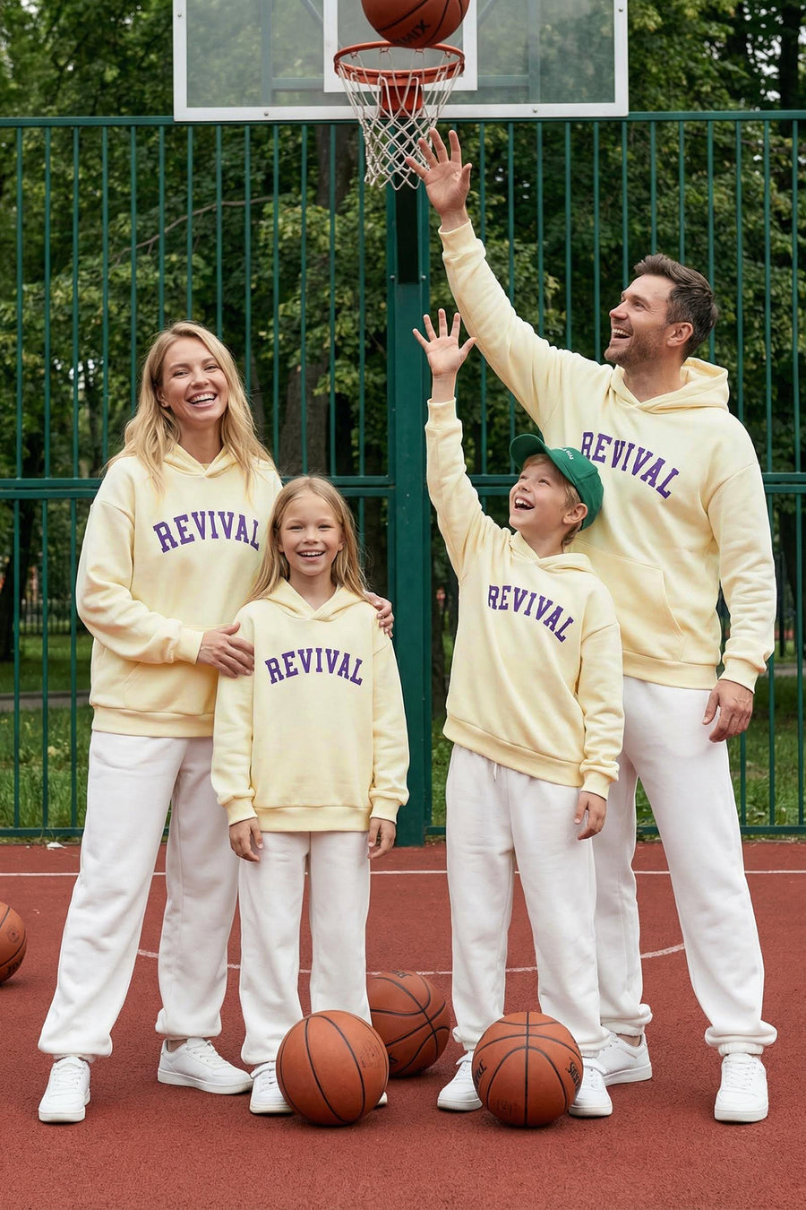 Kids' Stone Slogan Family-Matching Sweatshirt