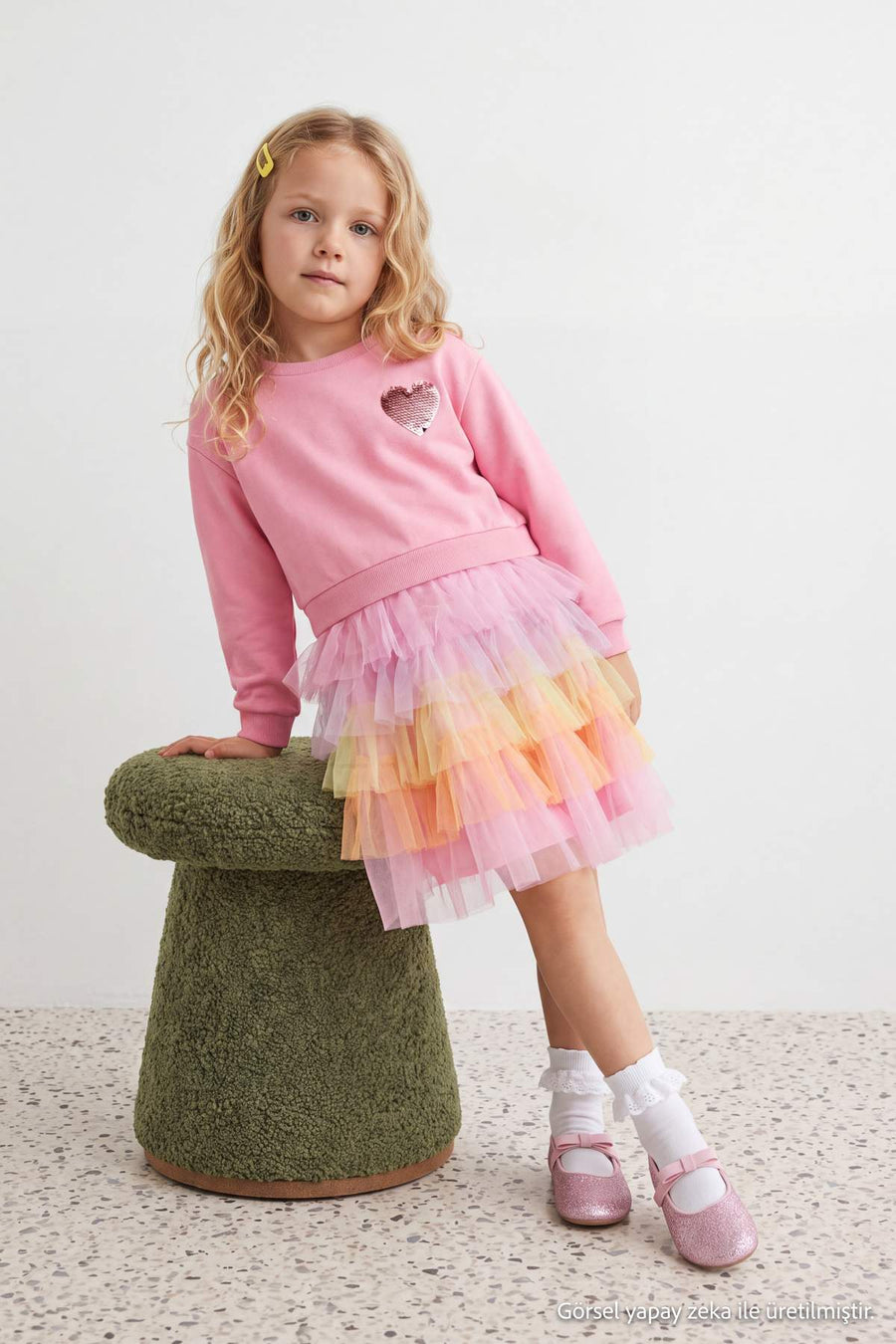 Girls' Pink Sequin Tutu Dress