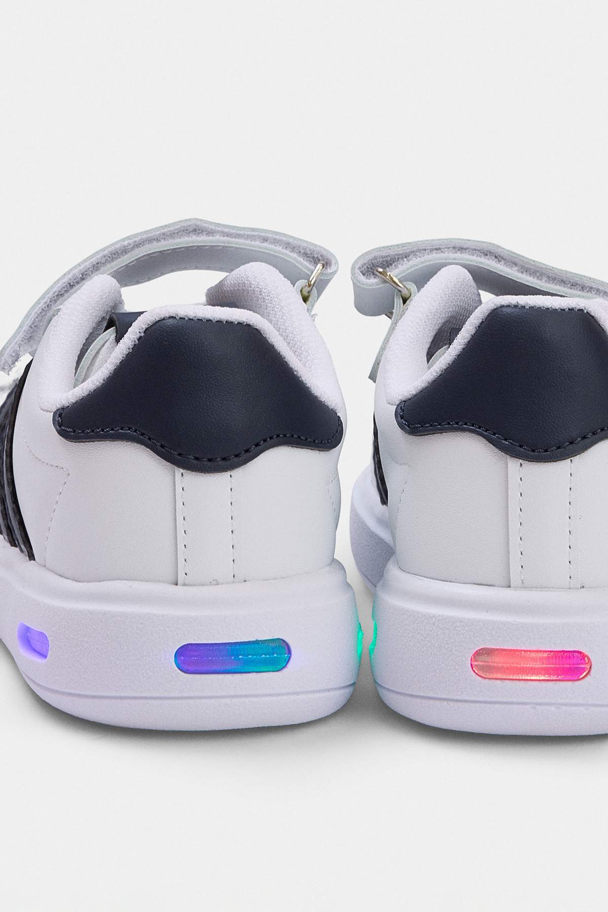 Kids' White Striped Sneakers