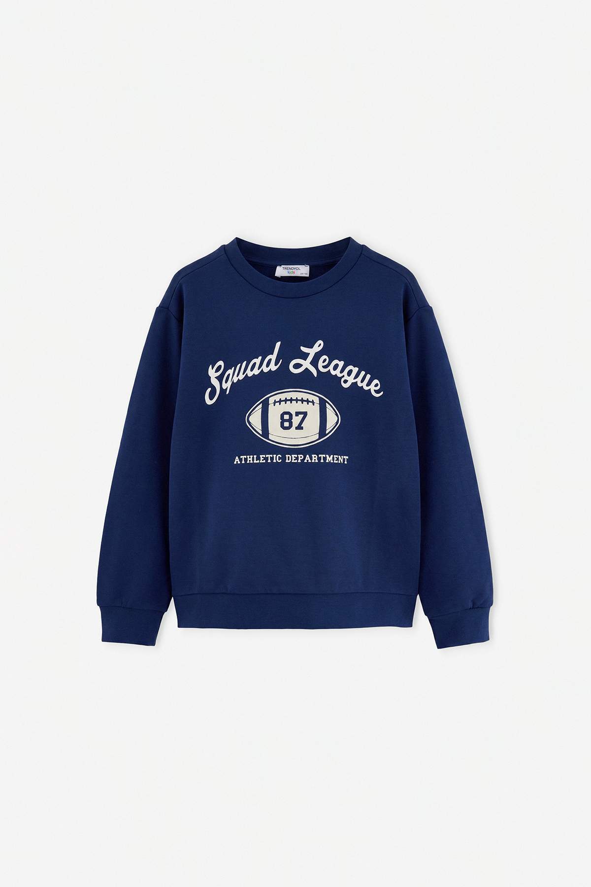 Boys' Navy Varsity-Print Sweatshirt