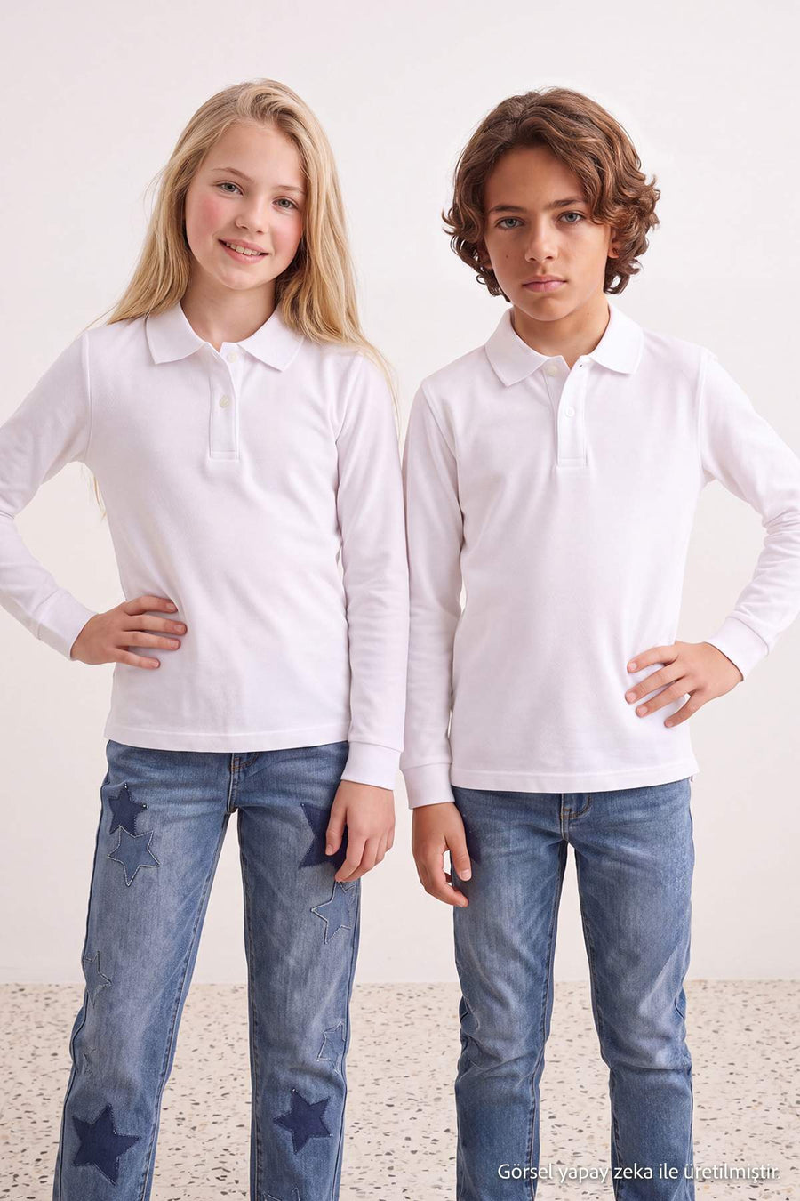 Kids' White Plain T-Shirt