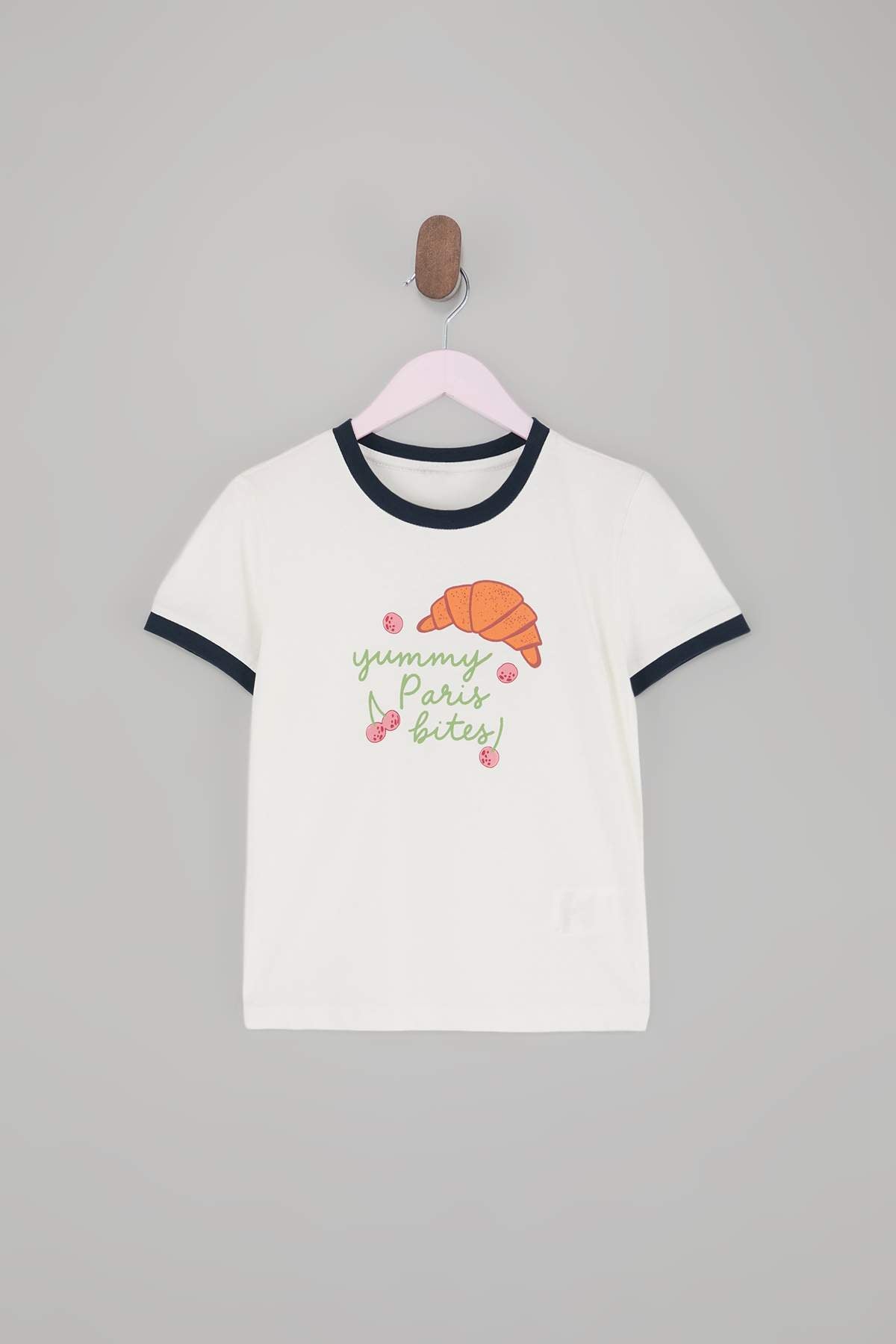 Girls' Pink & Ecru Plain T-Shirt 2-Pack