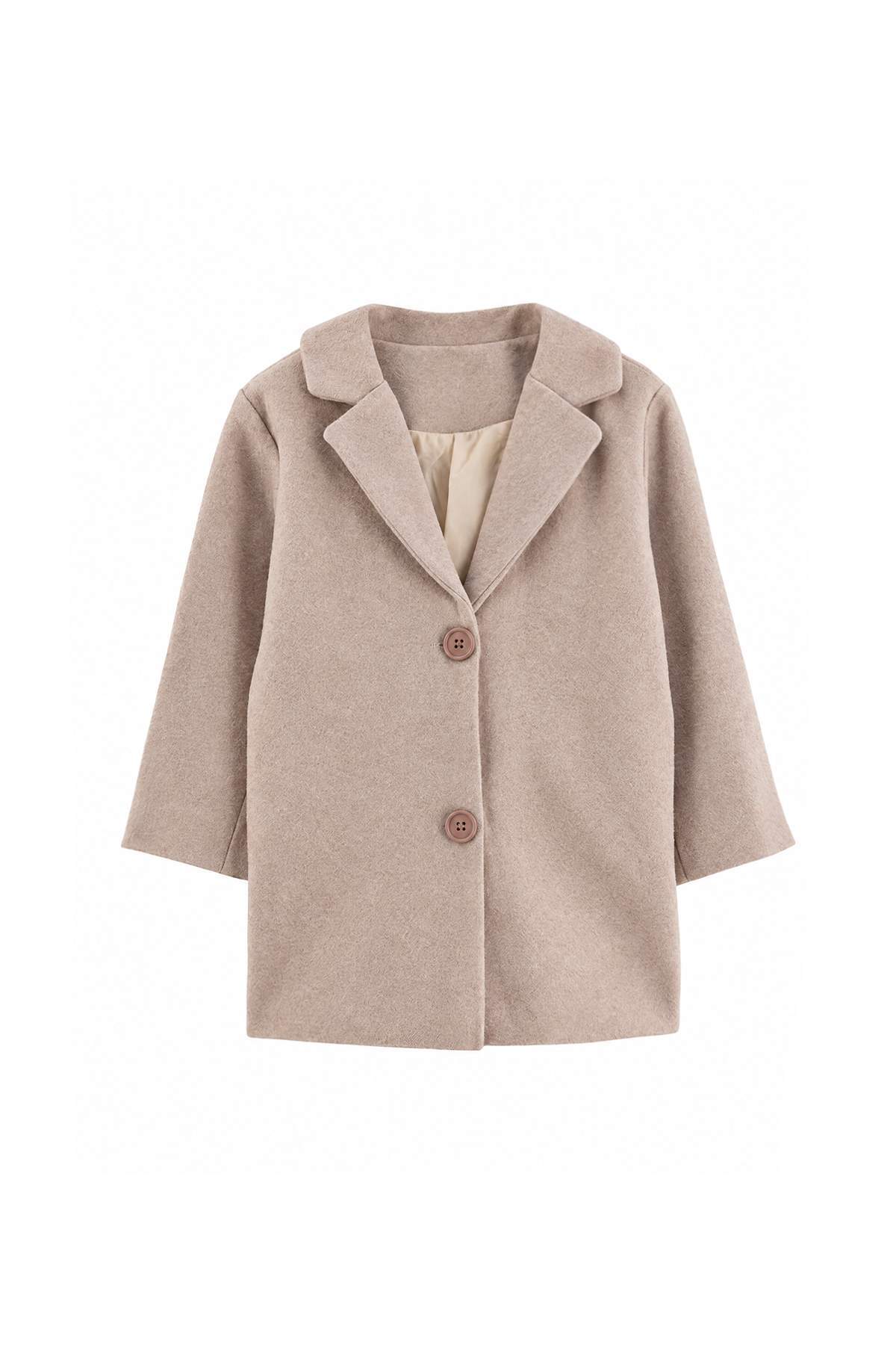 Girls' Classic Button Coat