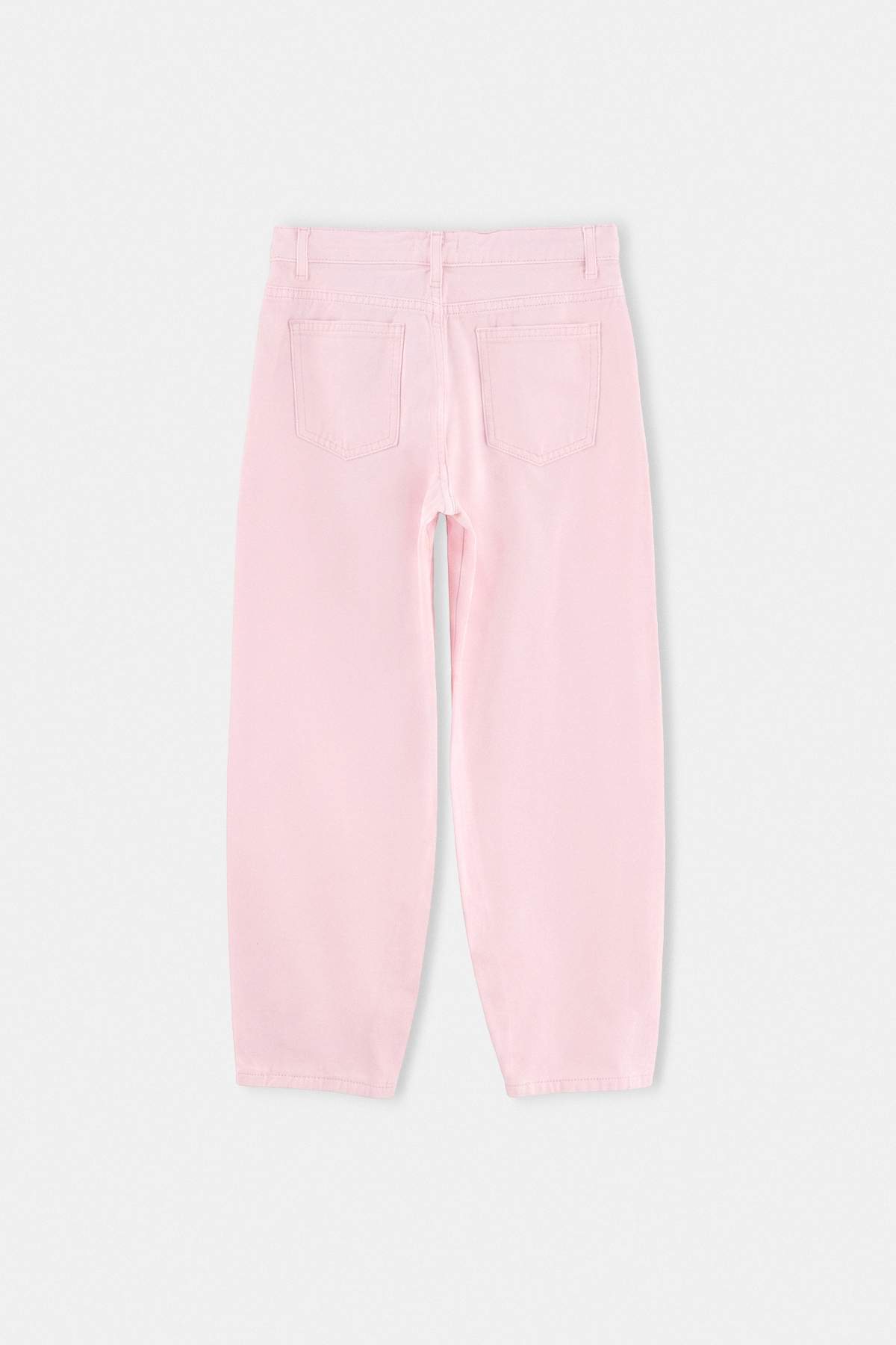 Girls' Pink Wide-Leg Jeans
