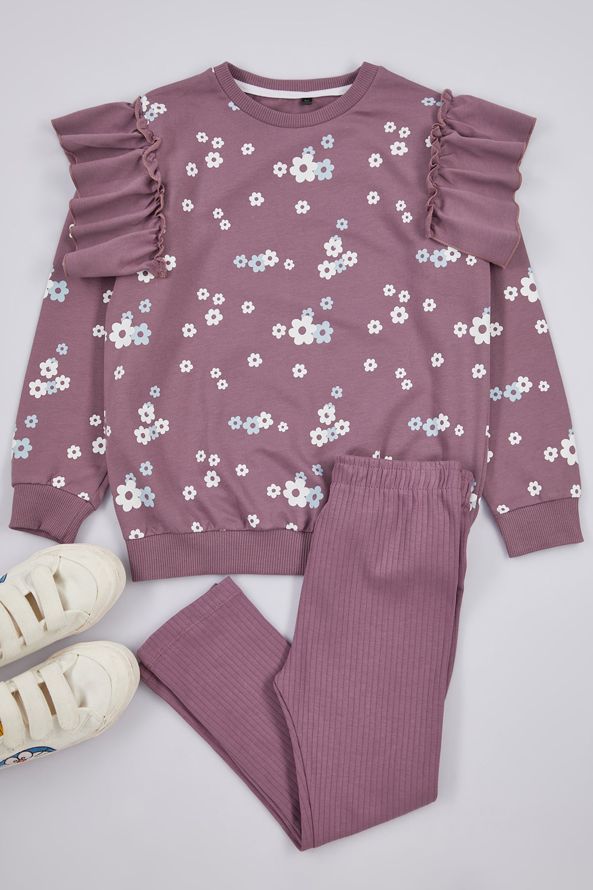 Girls' Slogan-Print Sweatshirt & Jogger Set