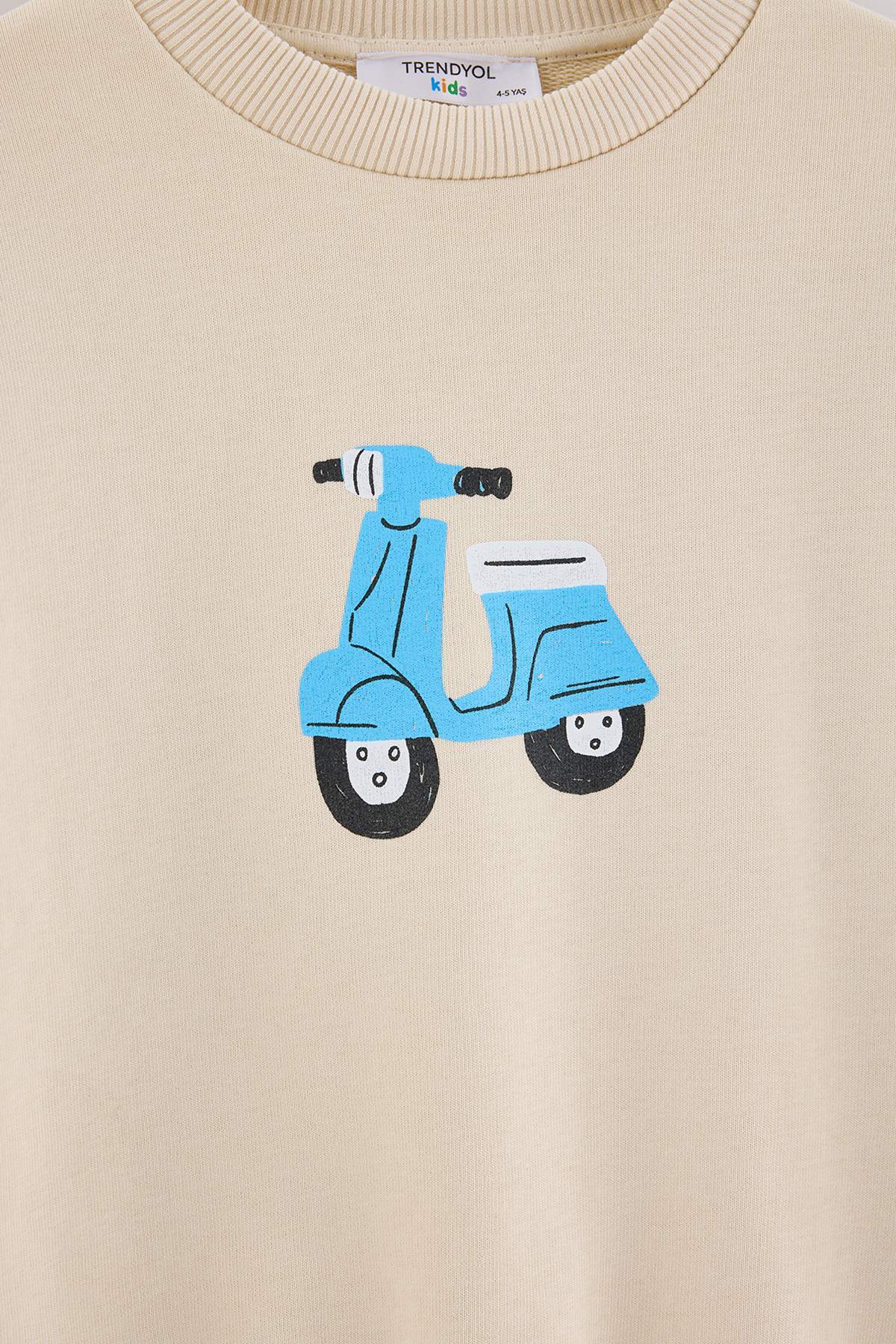 Boys' Beige Cotton Sweatshirt