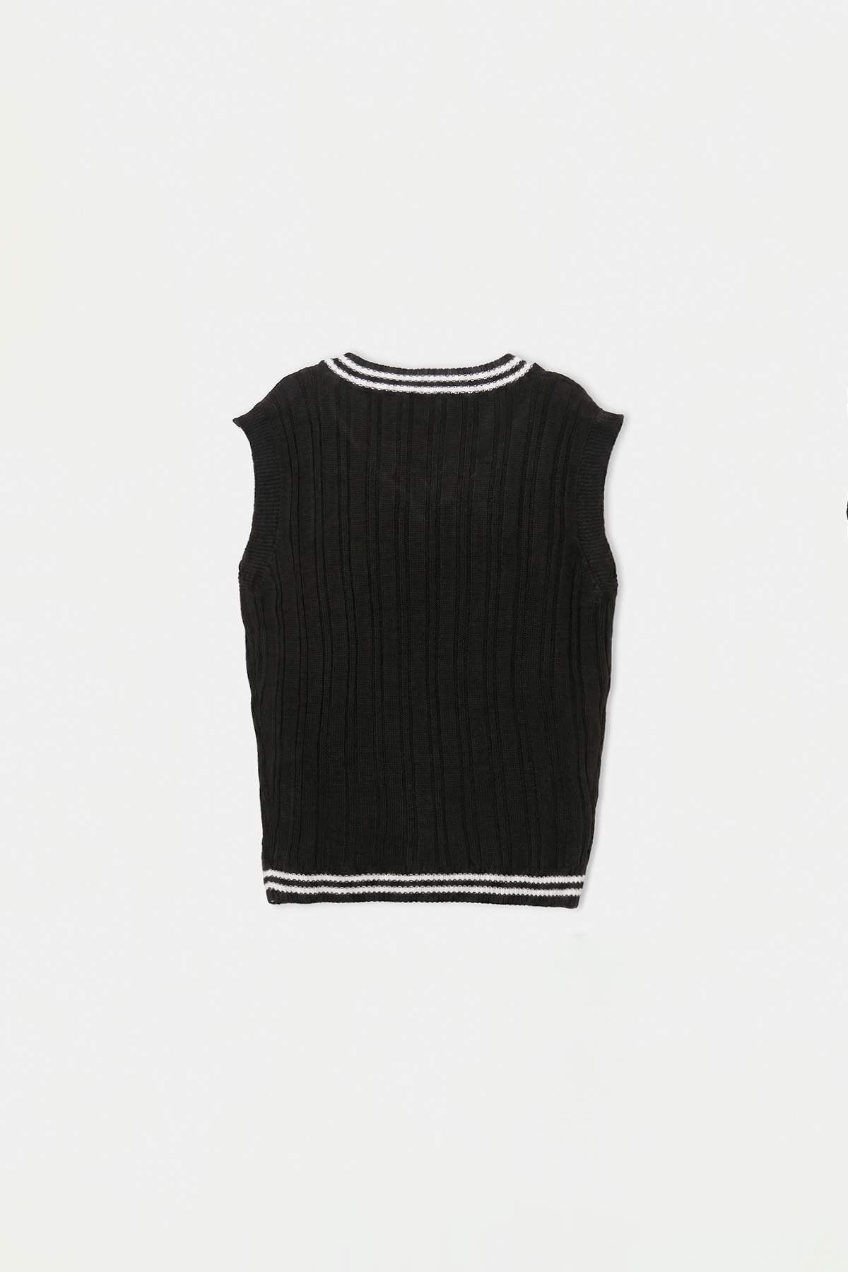 Boys' Black V-Neck School Sweater Vest