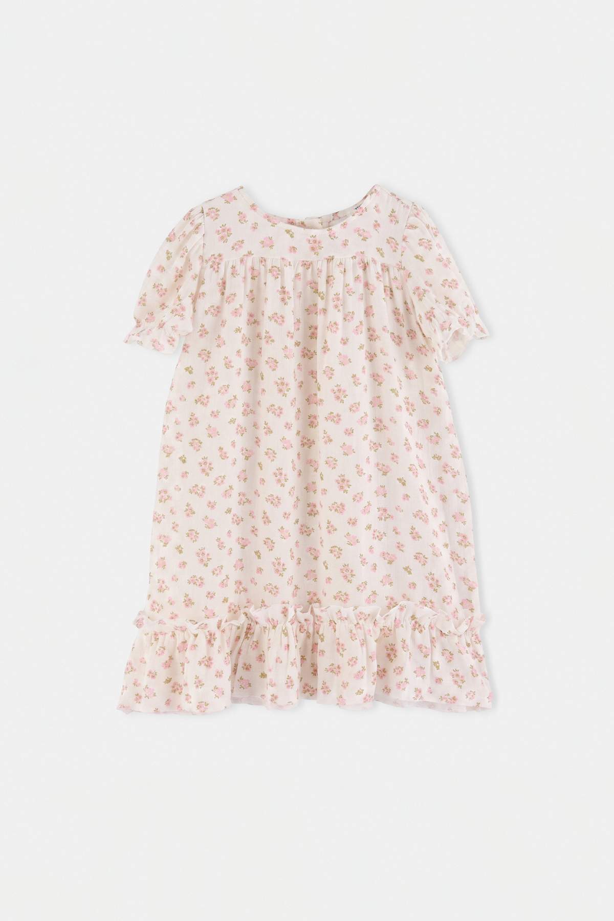 Girls' White Muslin Dress