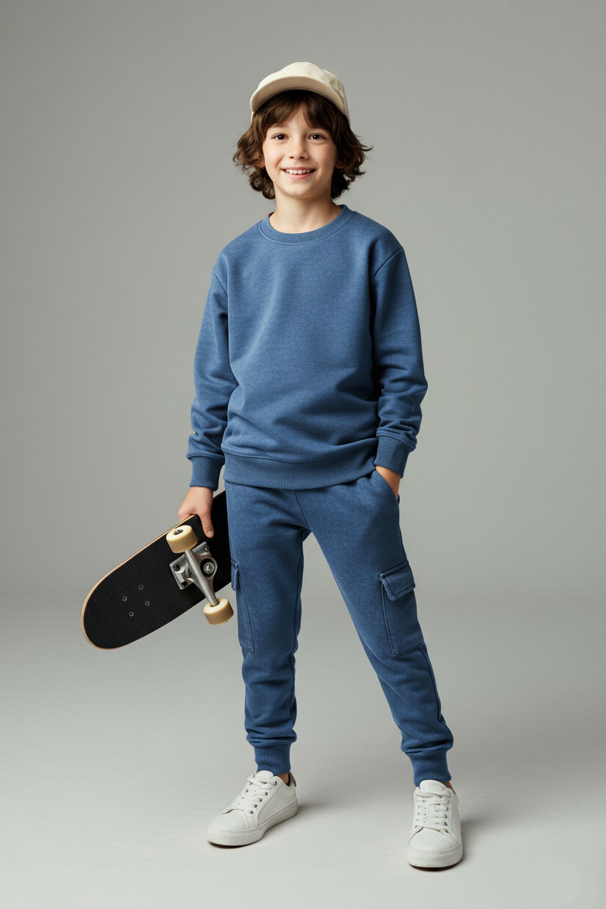 Kids' Washed-Effect Oversized Sweatshirt & Jogger Set