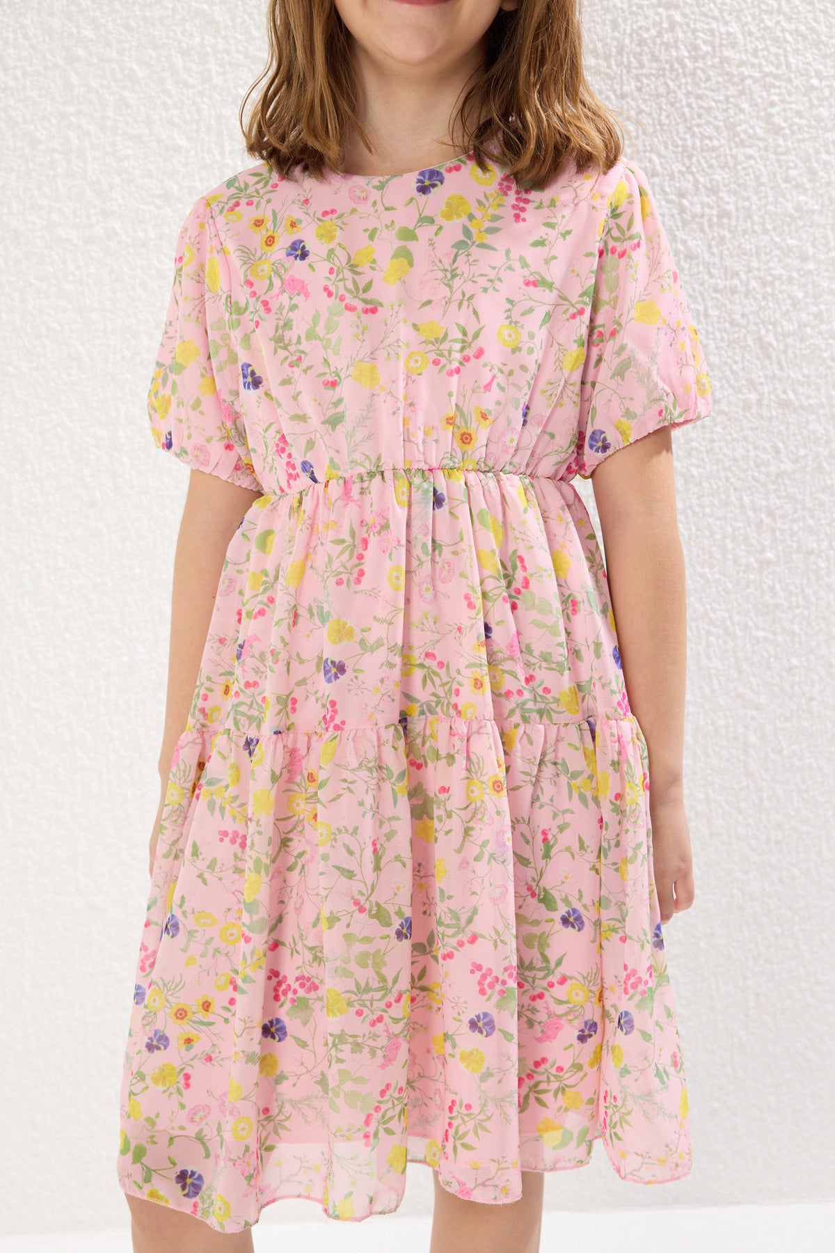 Girls' Pink Floral Mini Me Mother-Daughter Dress