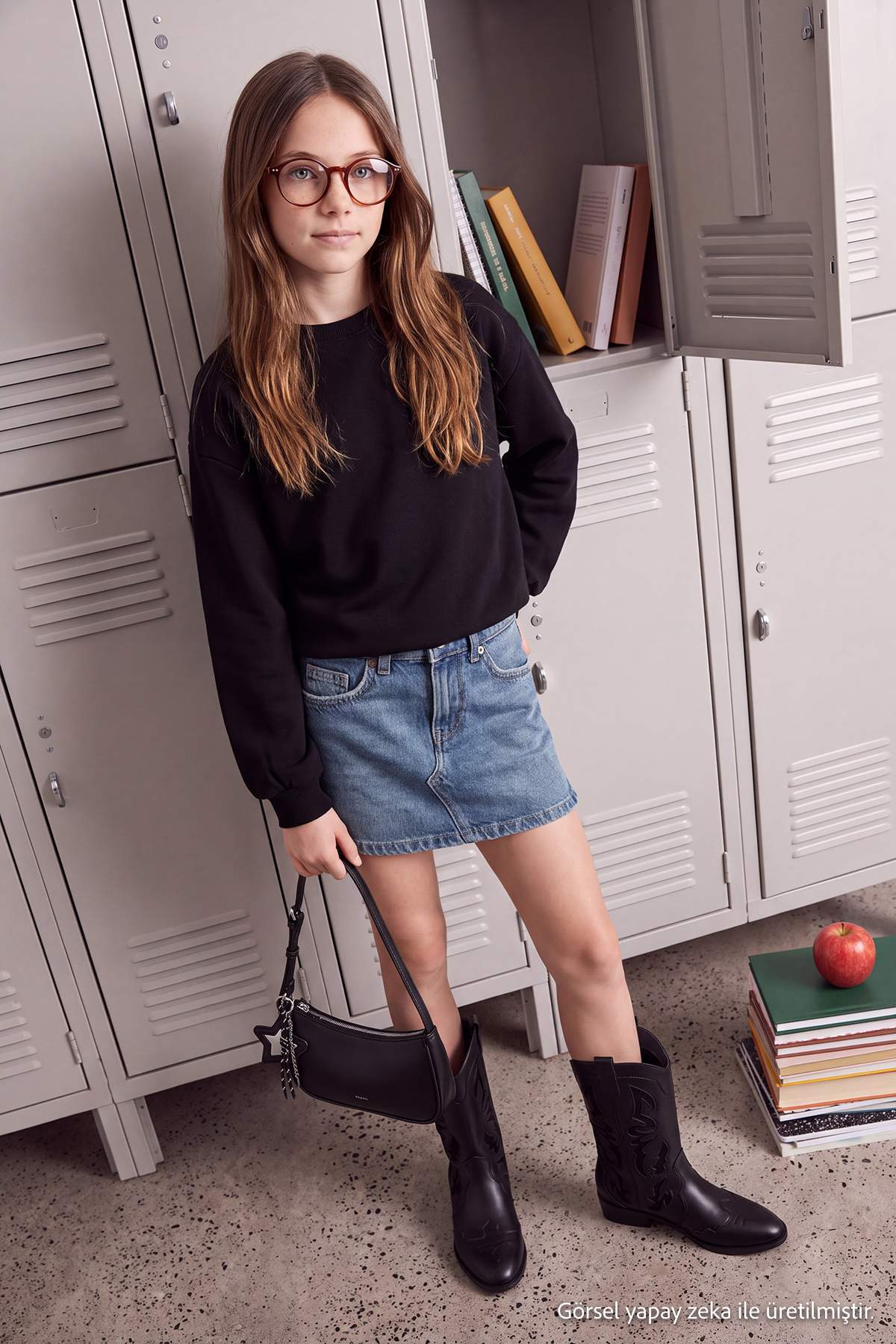 Kids' Basic Fleece-Lined Crew-Neck Sweatshirt