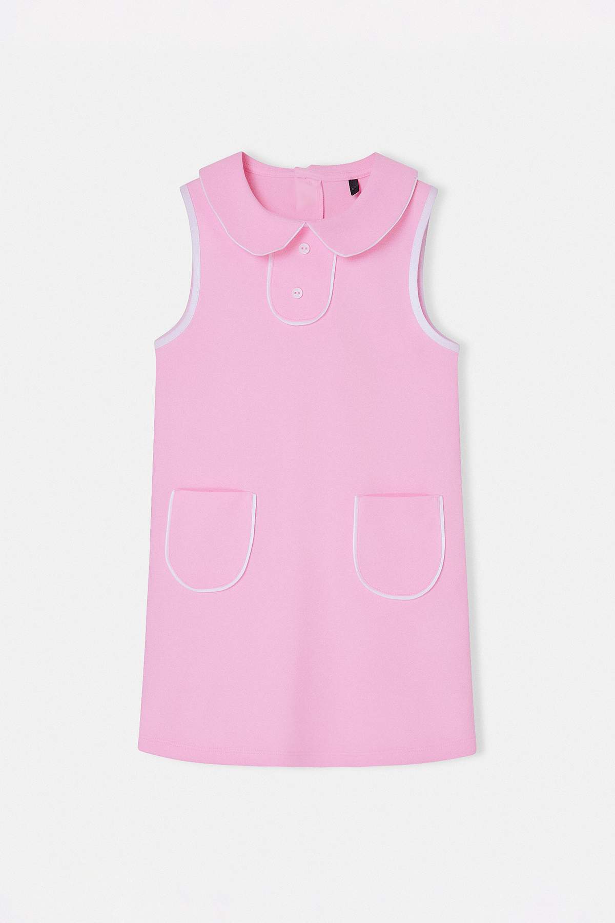 Girls' Plain Mini Dress with Pockets