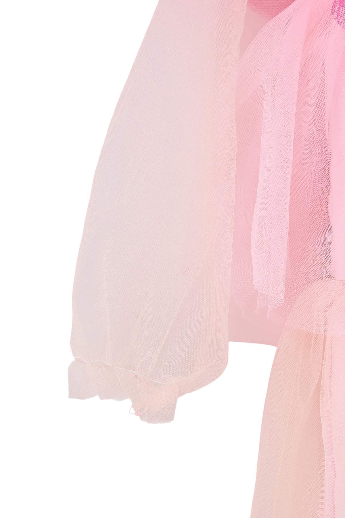 Girls' Multicolour Tiered Tulle Party Dress