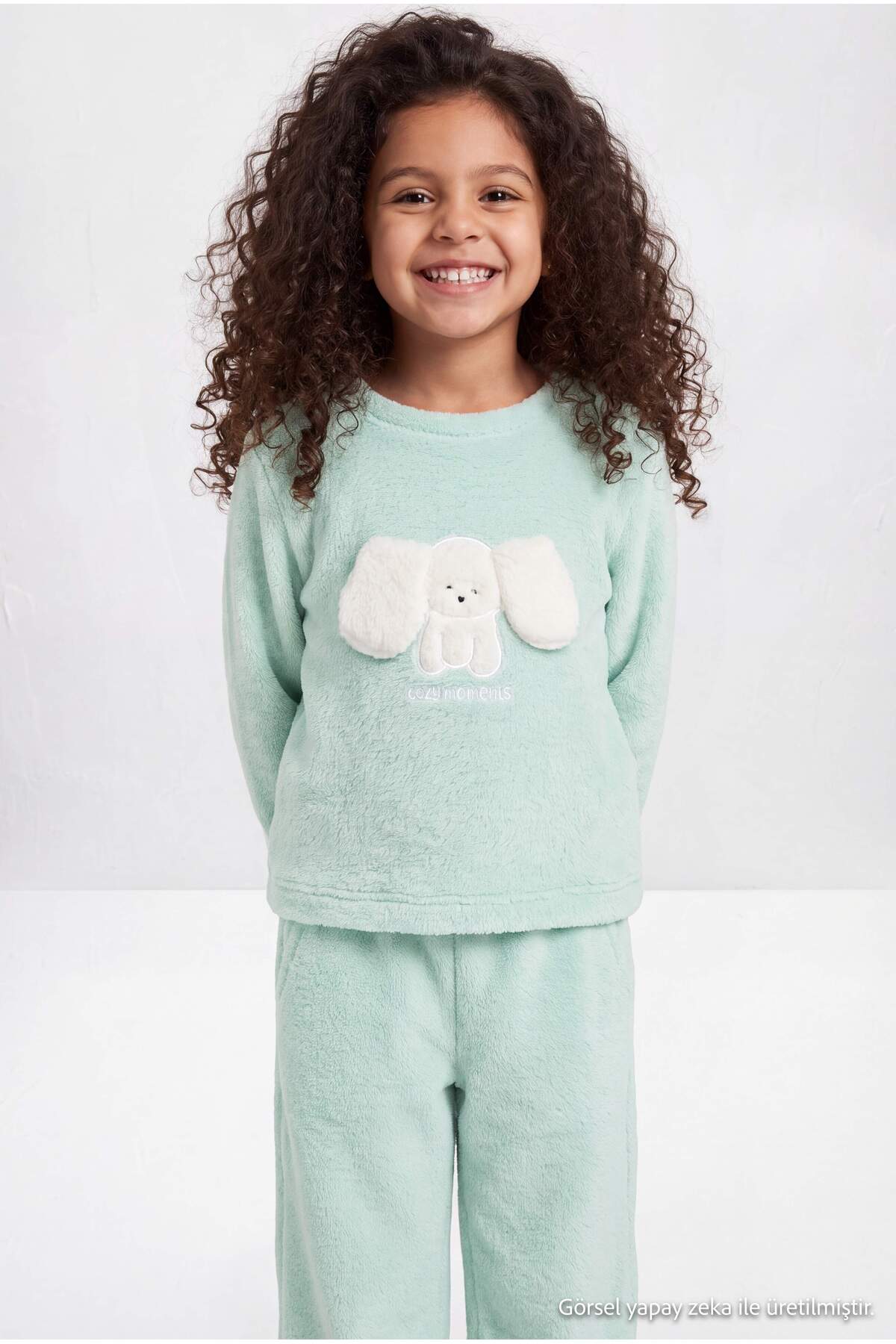 Girls' Mint Plush Bunny Pyjama Set