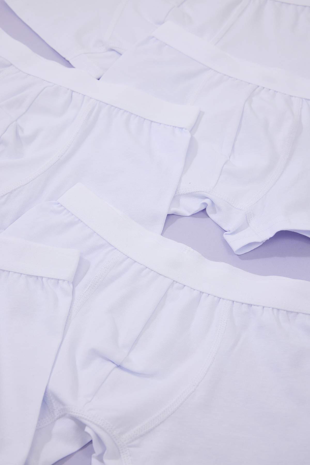 Boys' White Basic Stretch Cotton Boxers 5-Pack