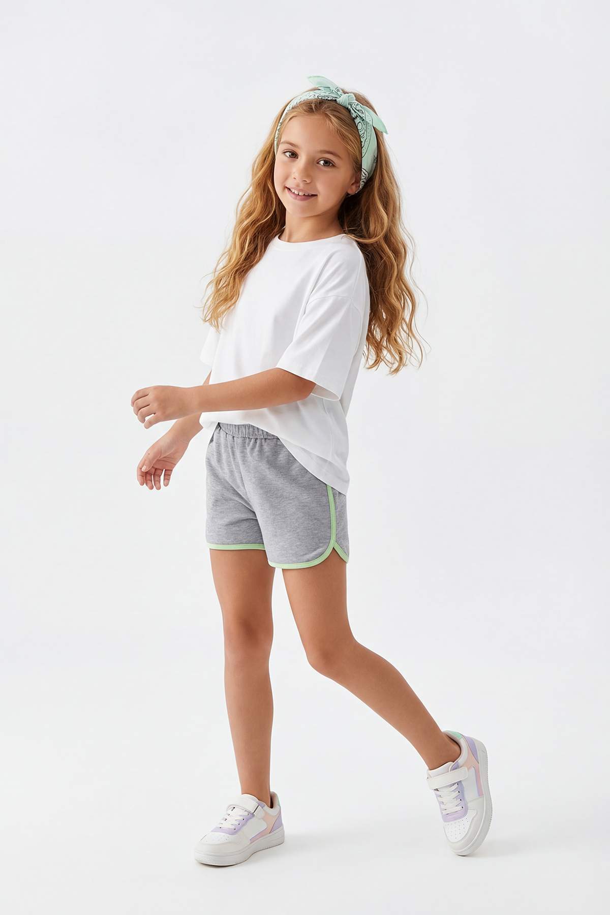 Girls' Piped Cotton Shorts 2-Pack